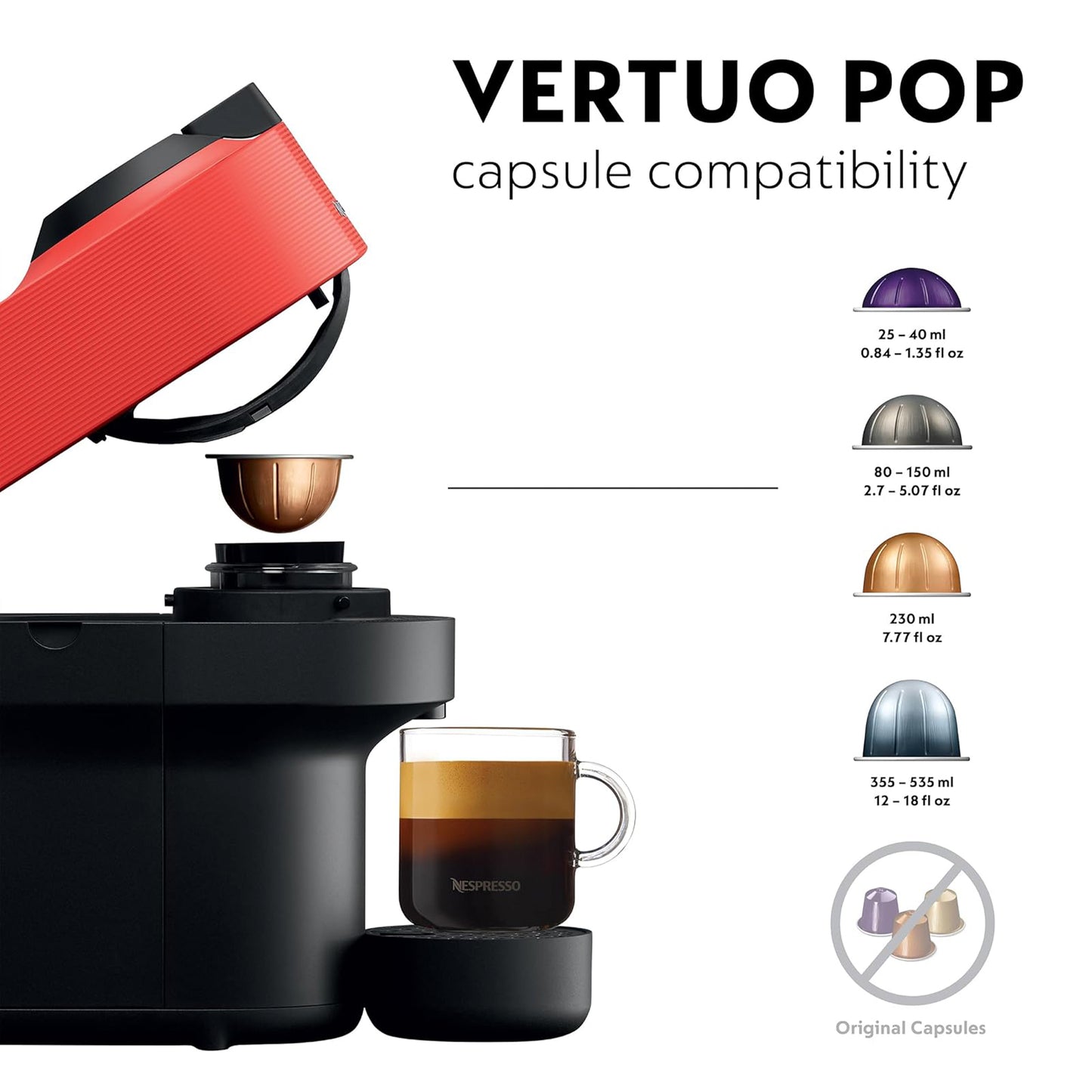 Nespresso Vertuo Next coffee machine by Nespresso, Cherry Red
