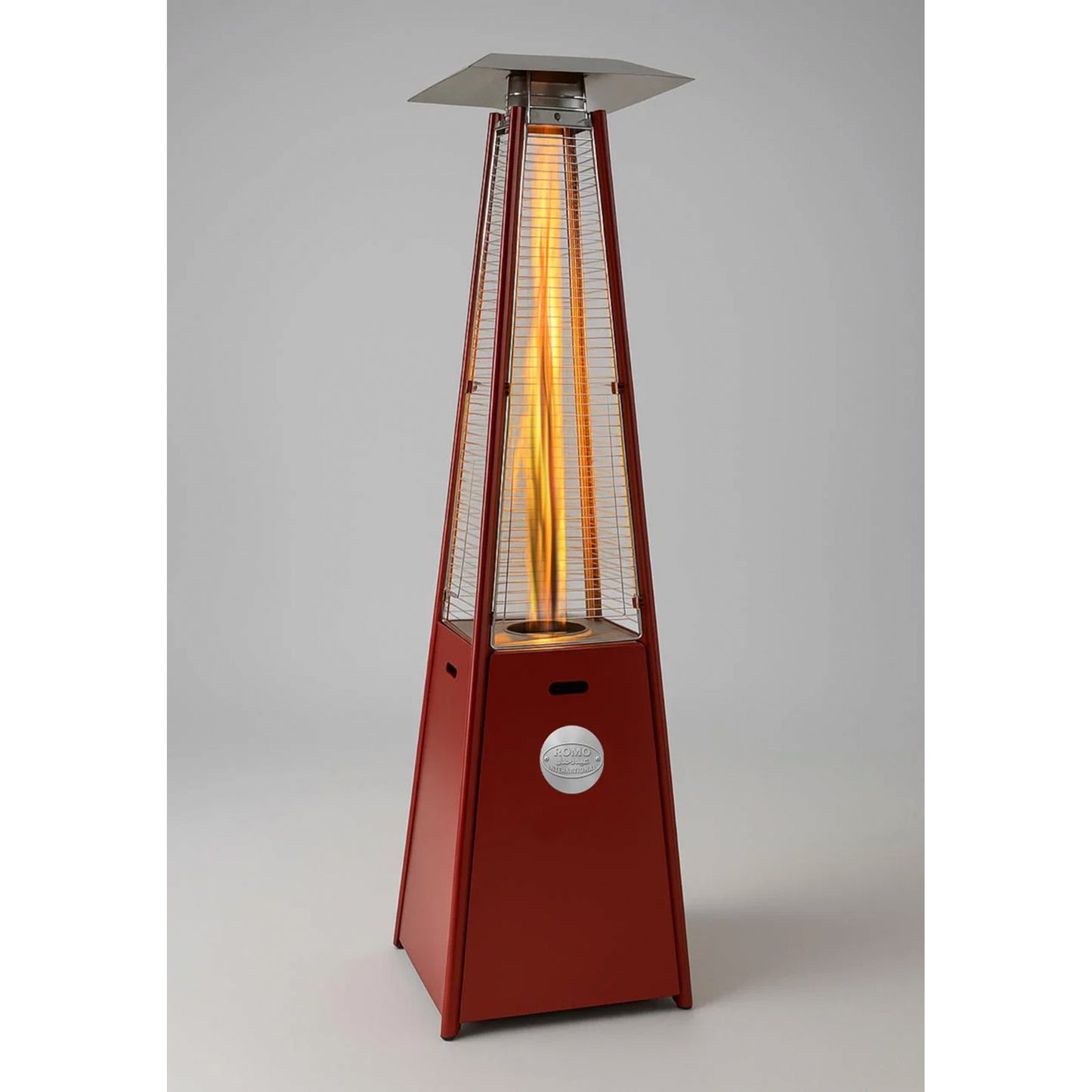 Outdoor heater pyramid tower