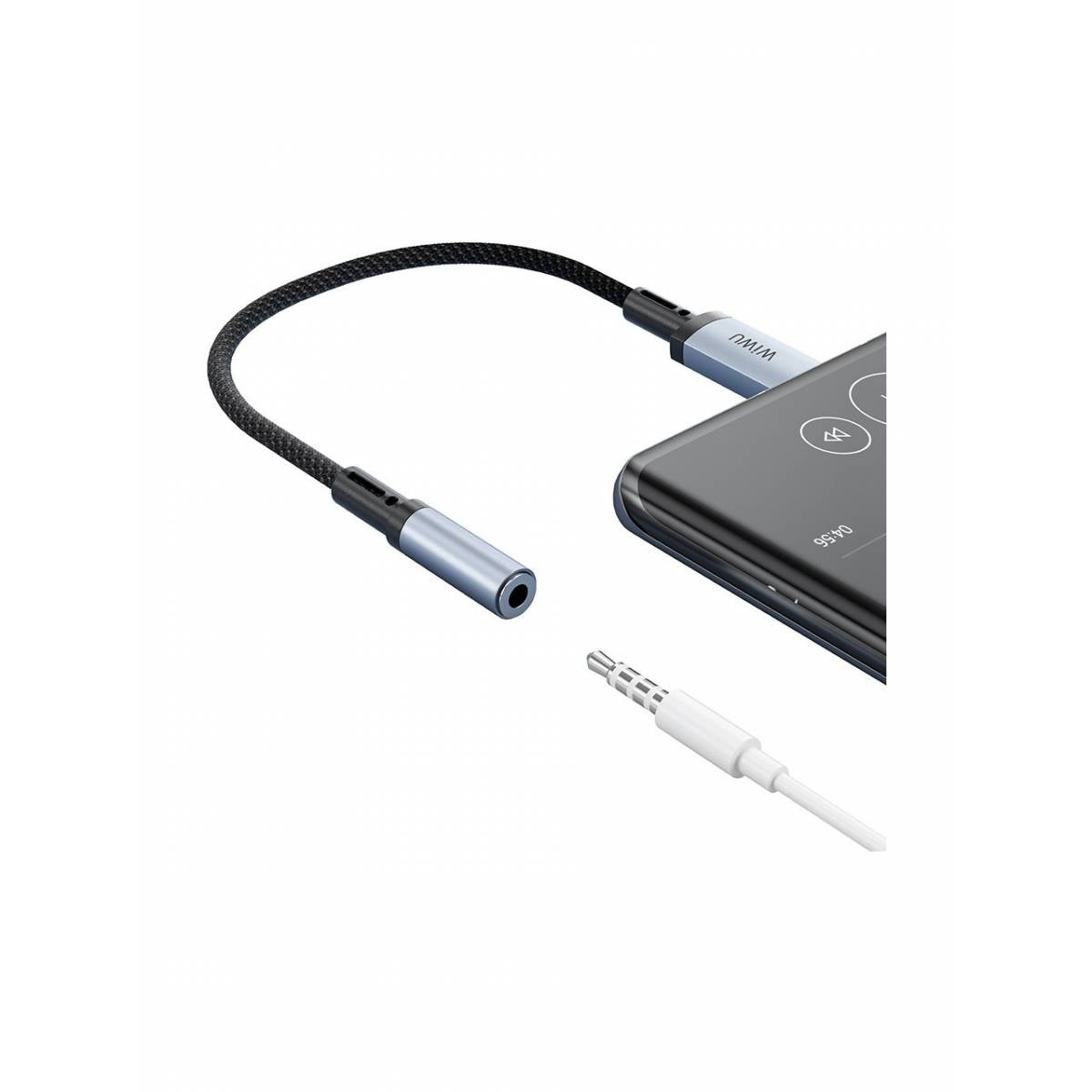 Wiwu Lightning to 3.5mm Aux Converter Audio Adapter Wiwu WI-C047 Legend Series 15cm - Black