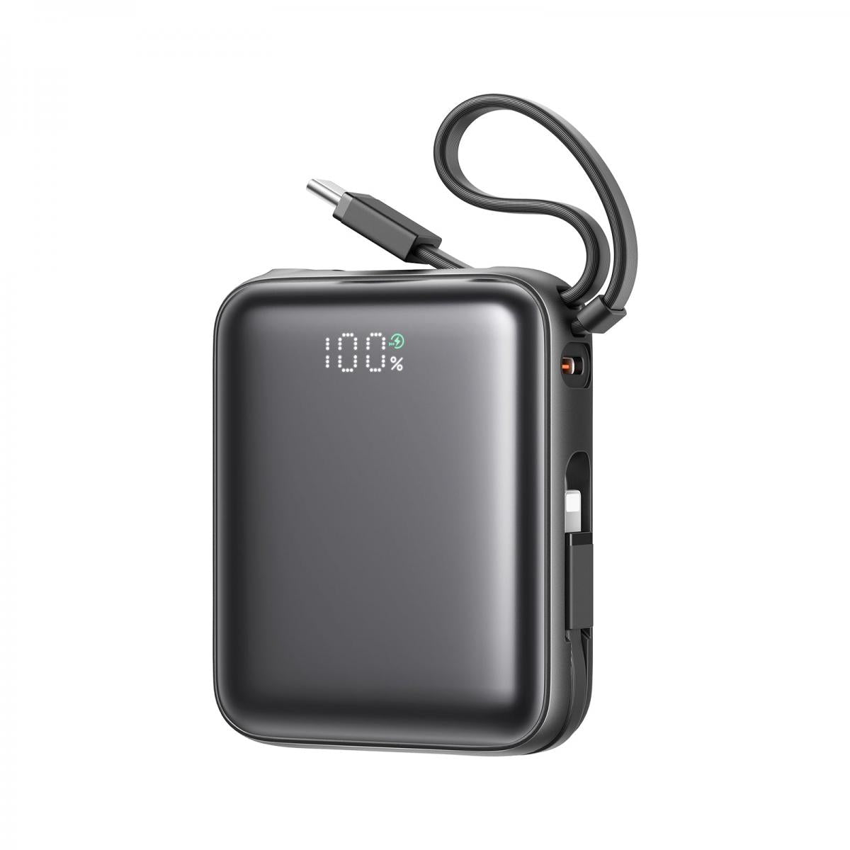 JOYROOM JR-PBF27 10000mAh Mini Power Bank 22.5W Fast Charging with Built-In Type-C & Lightning Dual Cables - 18 Month Warranty
