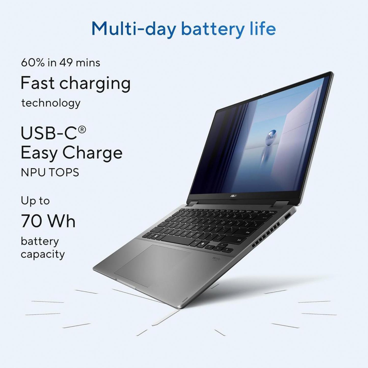 Laptop ASUS Vivobook 14 Flip (2025) NEW Intel® Core™ Ultra 7 Processor 256V, Intel® Arc™ Graphics up to 47TOPS 14.0-inch Touch OLED WUXGA (1920 x 1200) w/ Stylus - Windows 11 Home (TP3407SA-QL039W)