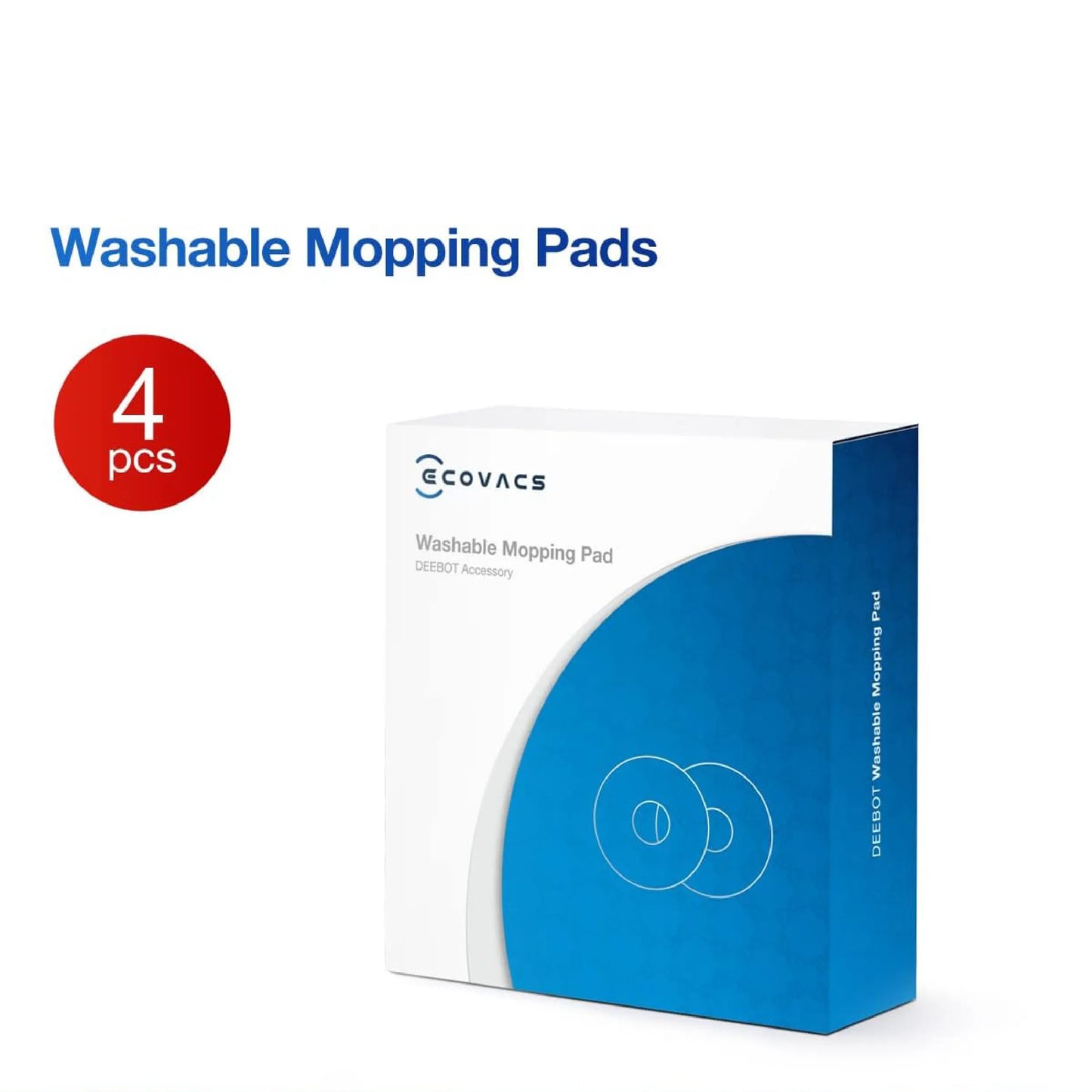 ECOVACS Grey Washable Mop Pad With Stripes - for Deebot X1 Series