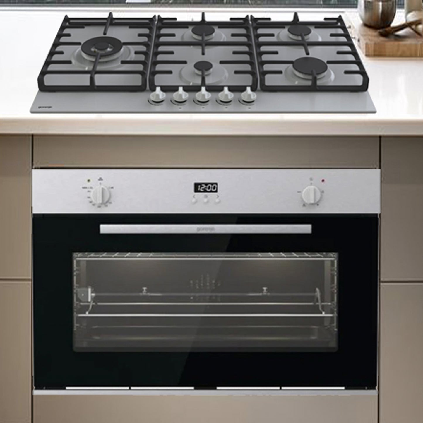 Gorenje Built-in Gas-Electric oven 90cm stainless (BOG923E10X)