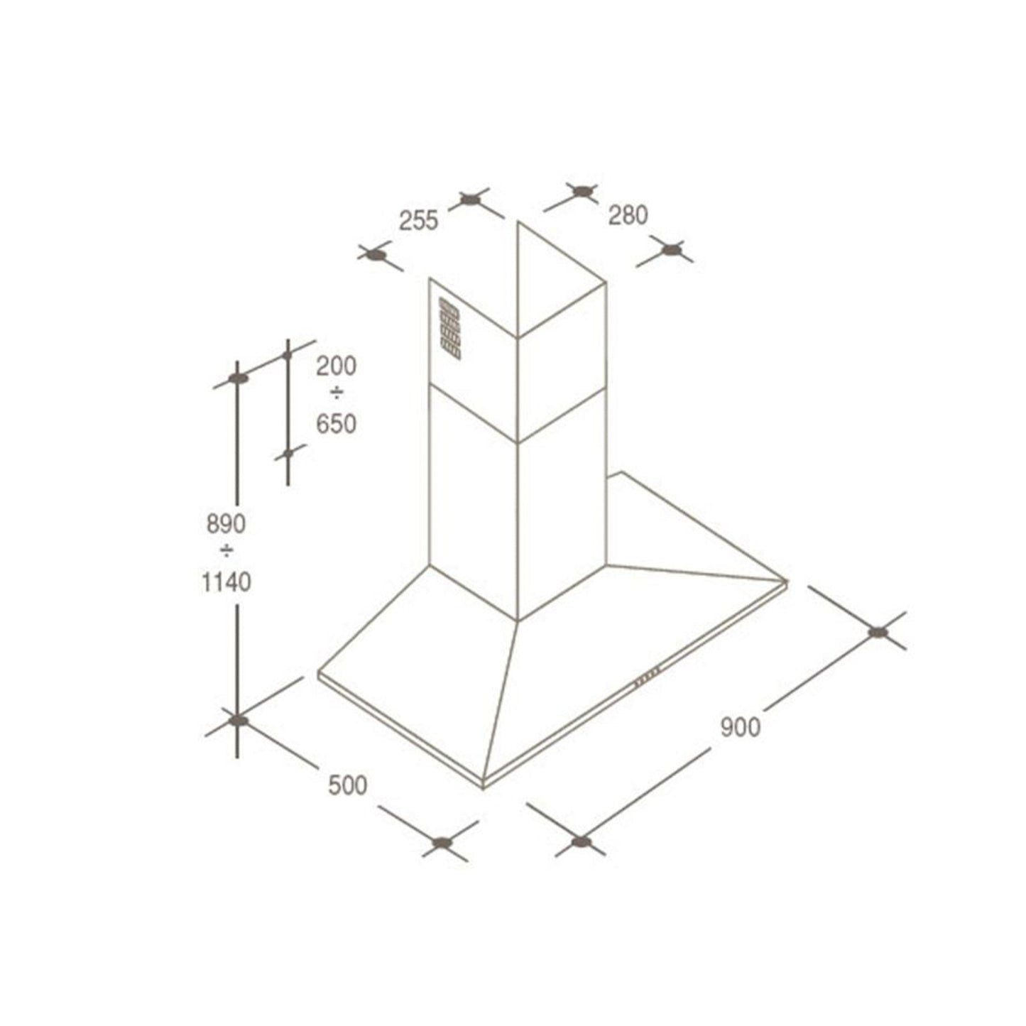 Candy Hood 90cm – Stainless Steel (CCE19/2X)