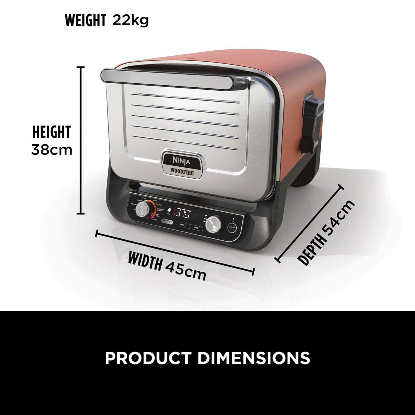 Ninja Woodfire Electric Outdoor Oven, 8-in-1 Pizza Oven (OO101UK)