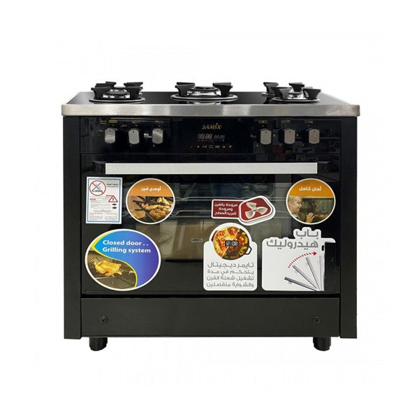 Samix Gas Cooker I COOK PRO *60*90cm Securit glass