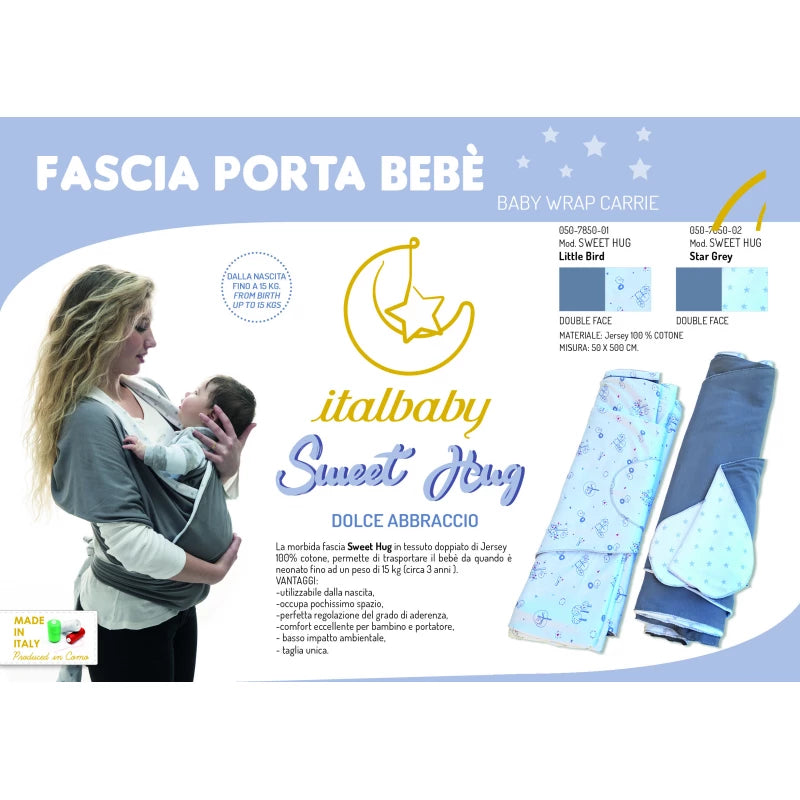 Italbaby Baby Wrap Carrier Sweet Hug Little Bird (8022788286348)