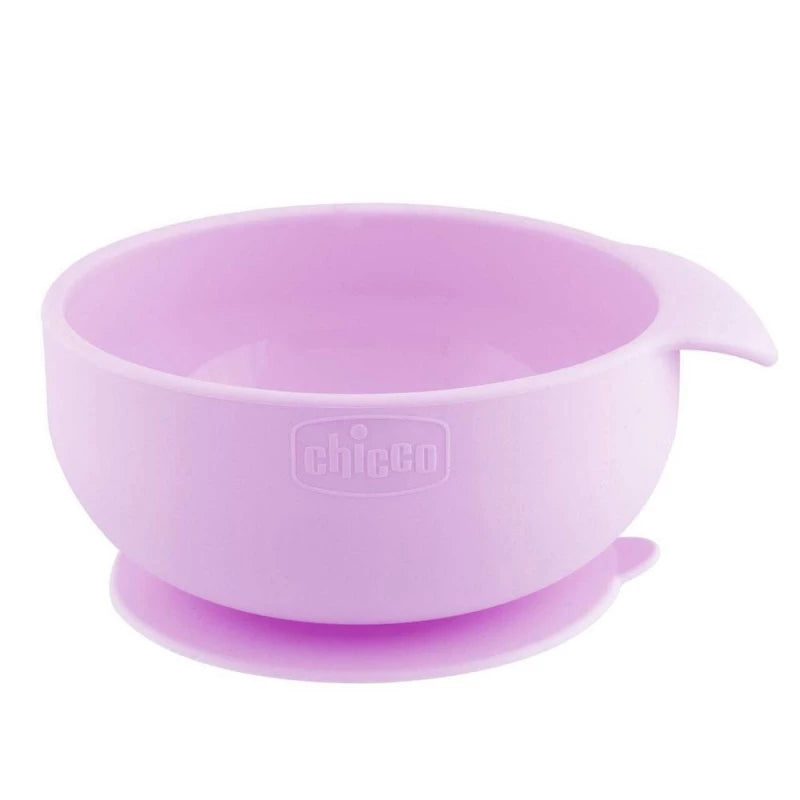 Chicco Silicone Suction Bowl, Pink Color, +6 Months