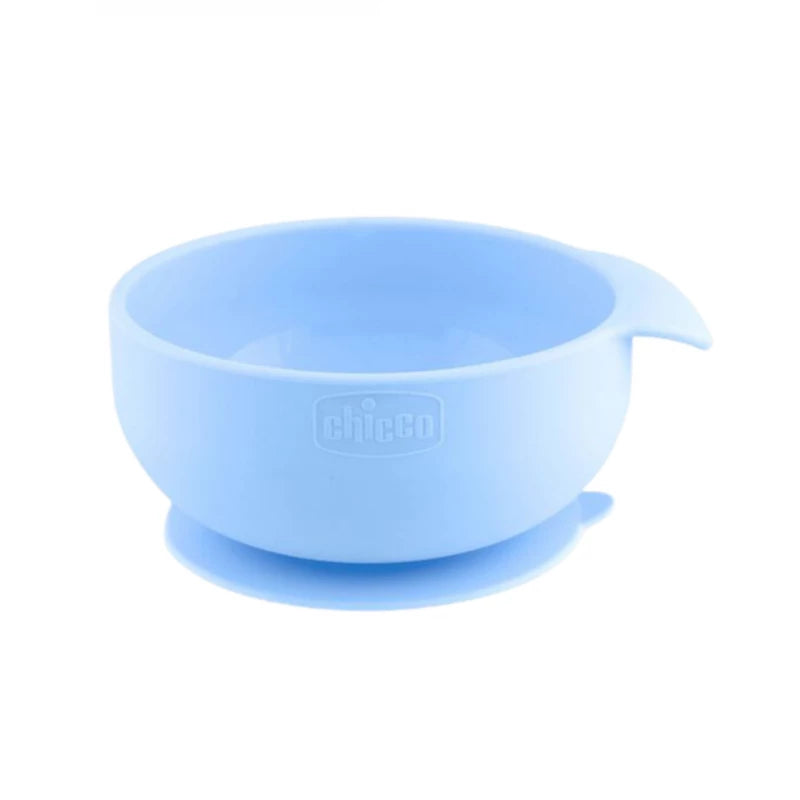 Chicco Silicone Suction Bowl, Blue Color, +6 Months