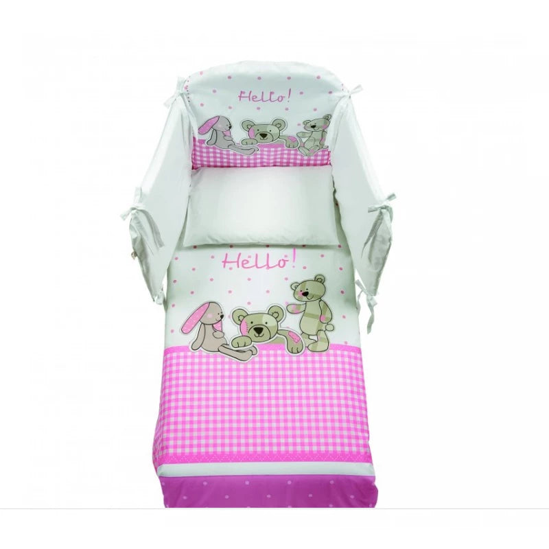 Italbaby Bed Set Pony Hello, Light Purple Color (8022788157860)