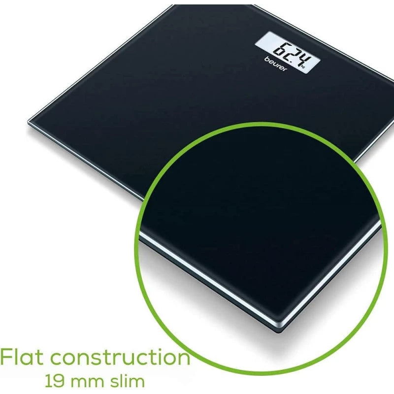 Beurer Bathroom Glass Scale, Black