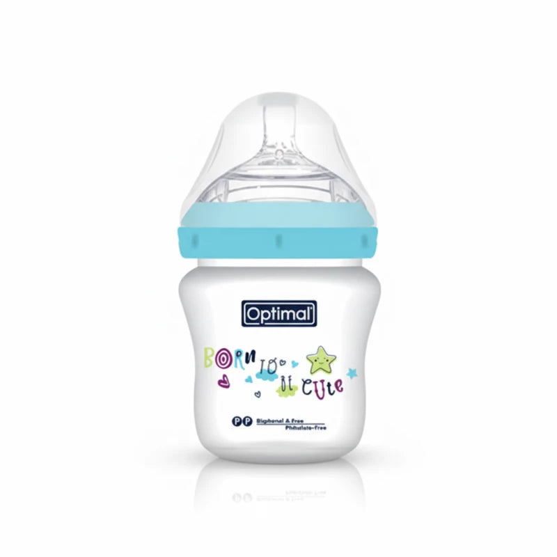 Optimal Mamilla Double Anti Colic Baby Bottle 210ml, Blue, Green, Pink, 0+ Months, BPA Free