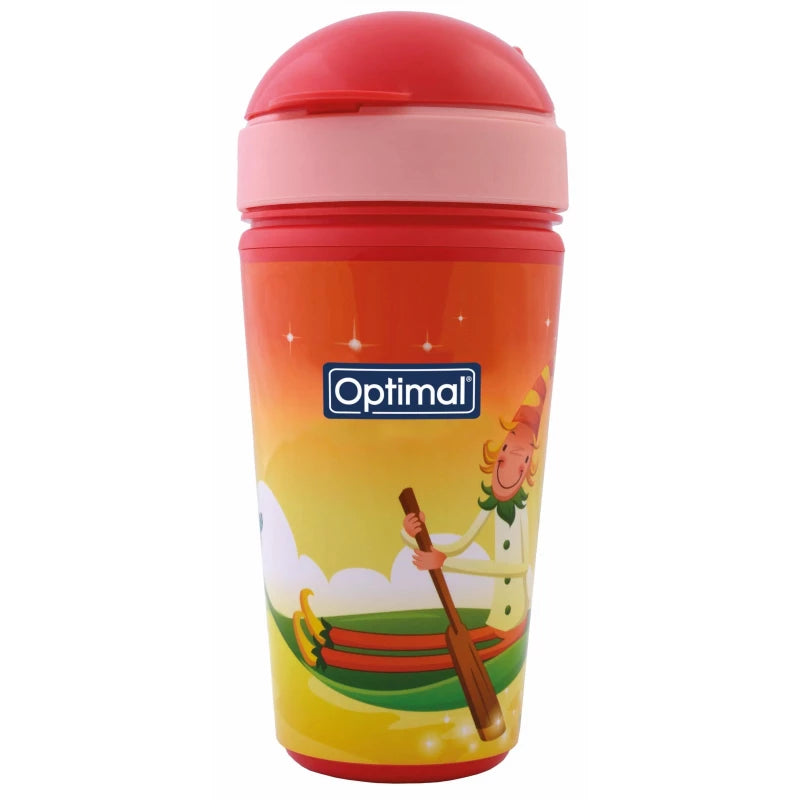 Optimal OPB-2005 Silicone Straw Cup 350ml, Leak-Proof Design, BPA-Free, for Babies