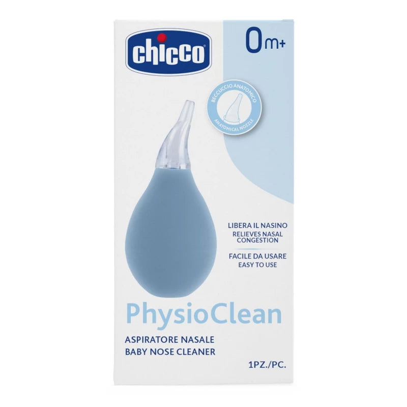 Chicco Physioclean Nasal Aspirator Blue, Gentle Relief for Baby Congestion