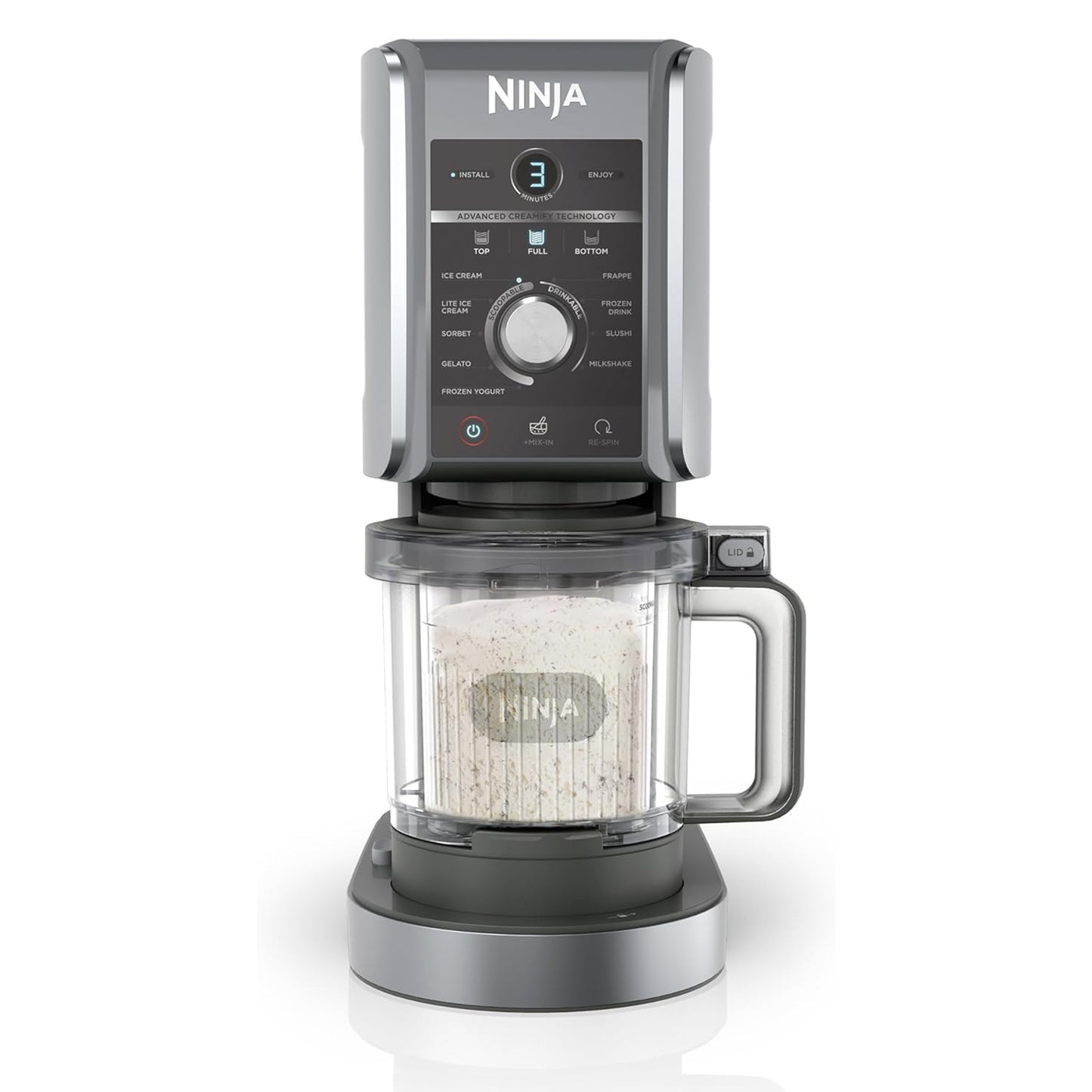 Ninja CREAMi Deluxe Ice Cream Maker & Frozen Dessert Maker with 3 Tubs (NC501UK)