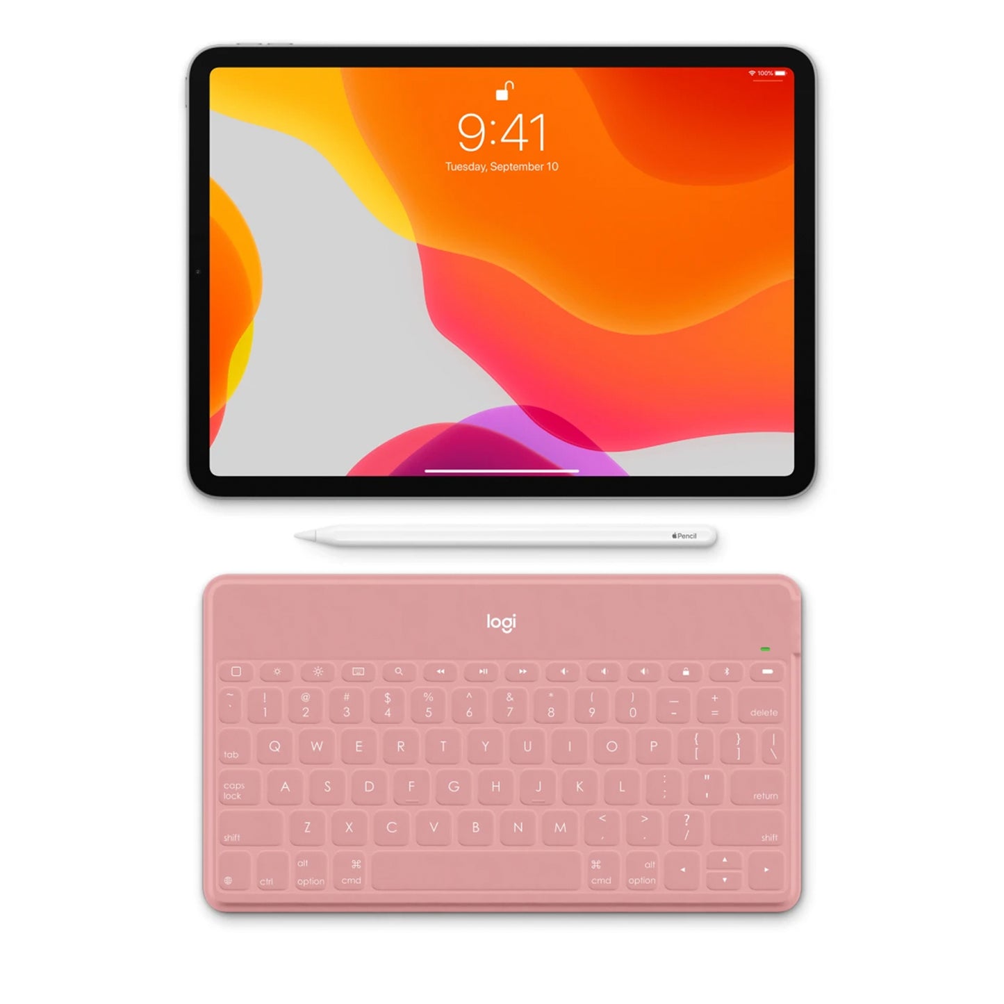 Logitech Keys-To-Go ultra-portable Bluetooth & wireless keyboard /APPLE Device - Pink (920-010059)