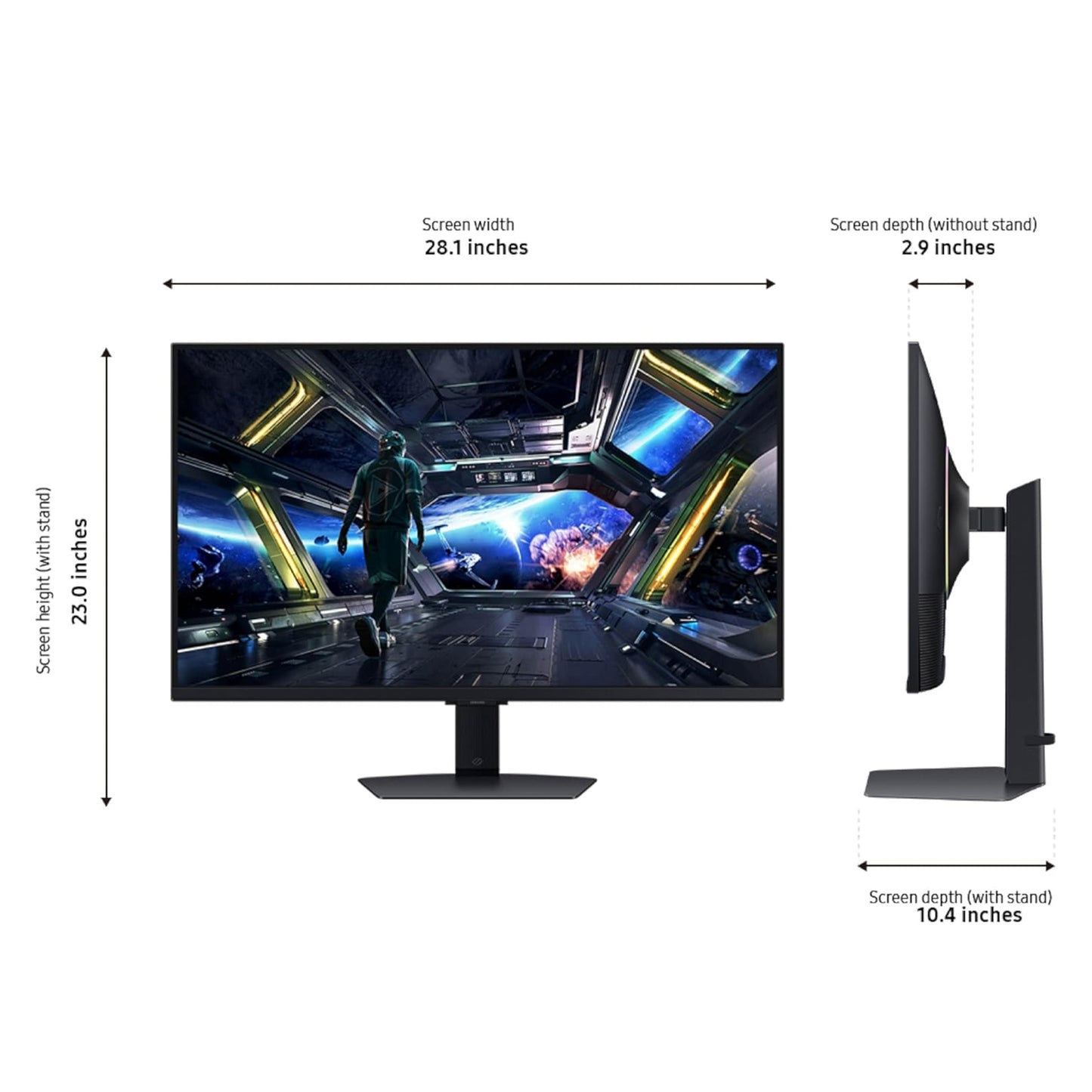 SAMSUNG Odyssey G7 (BG702) SMART 32 4K IPS 144hz 1MS HDR 400 G-Sync Compatible HDMI 2.1 w/ Adjustable Stand & Speakers