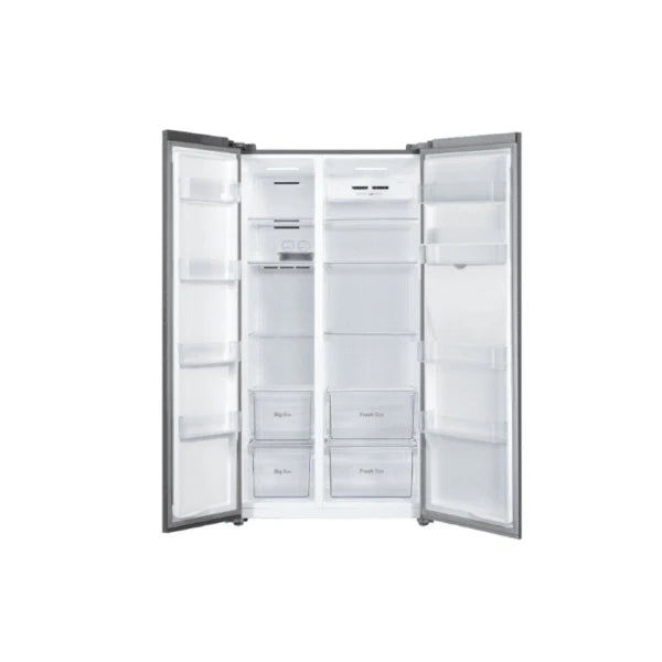 TCL P650SBS 607L Side-by-Side Refrigerator | Twin Eco Inverter | Water Dispenser | LED | Silver