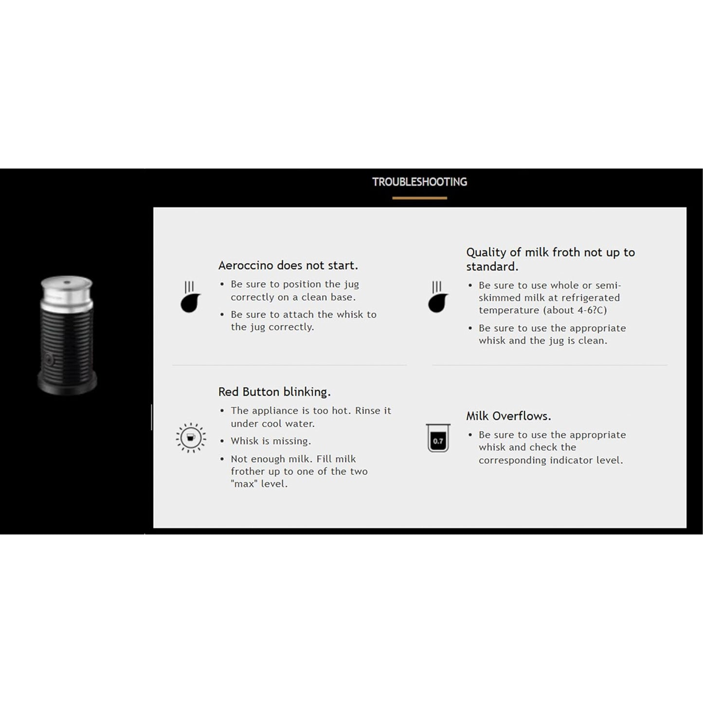 Nespresso Aeroccino 3 Milk Frother Black