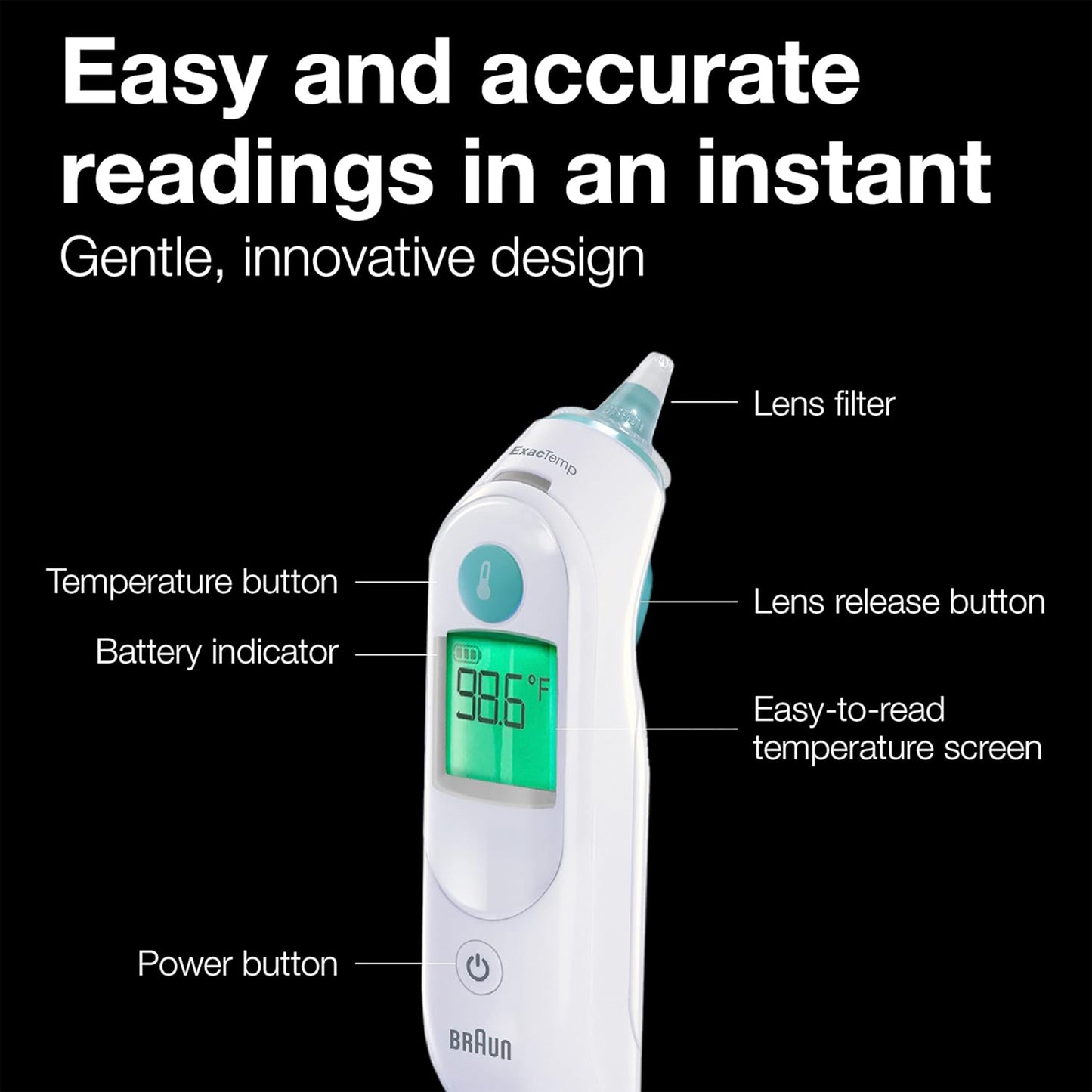 Braun Ear Thermometer Digital White (IRT6515)