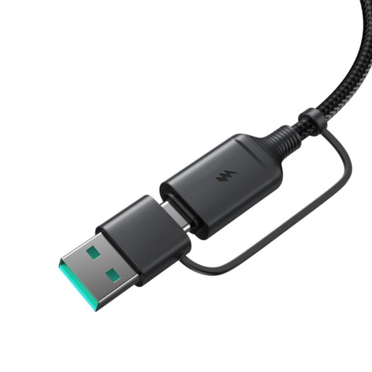 Magnetic Wireless Charger Fast charging UP to 15W Works with USB-A & USB-C chargers 1.2m braided cable