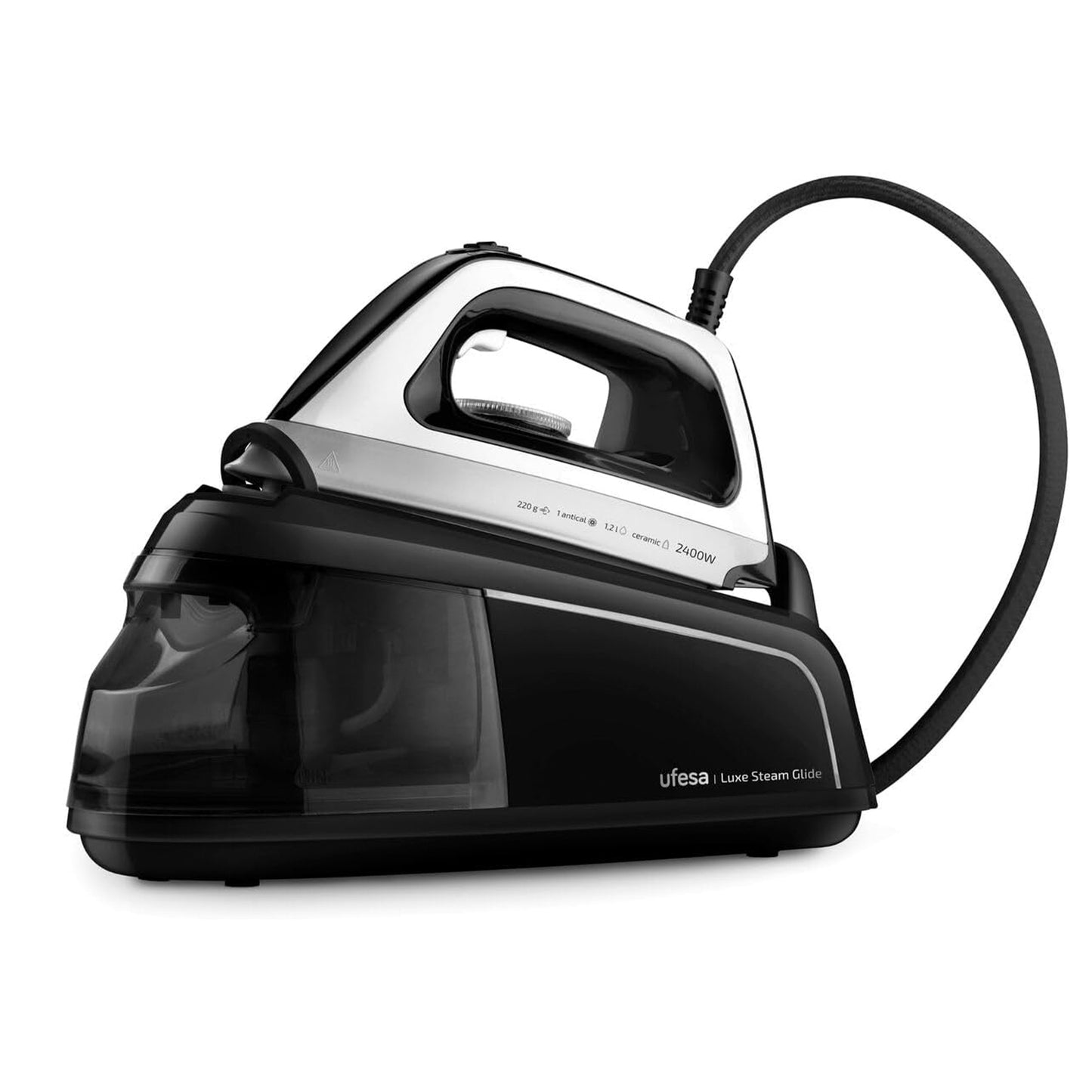 UFESA Luxe Steam Iron 2400W, Multicolor, S0453838, 5.5 bar, 220g/min, Modern Style, 36.5 x 33.5 x 34 cm, Textile Iron