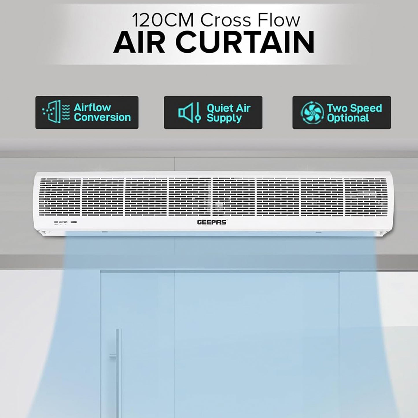 Geepas Air Curtain, 2 Speed Setting, Low Noise (GCT1213CFM)