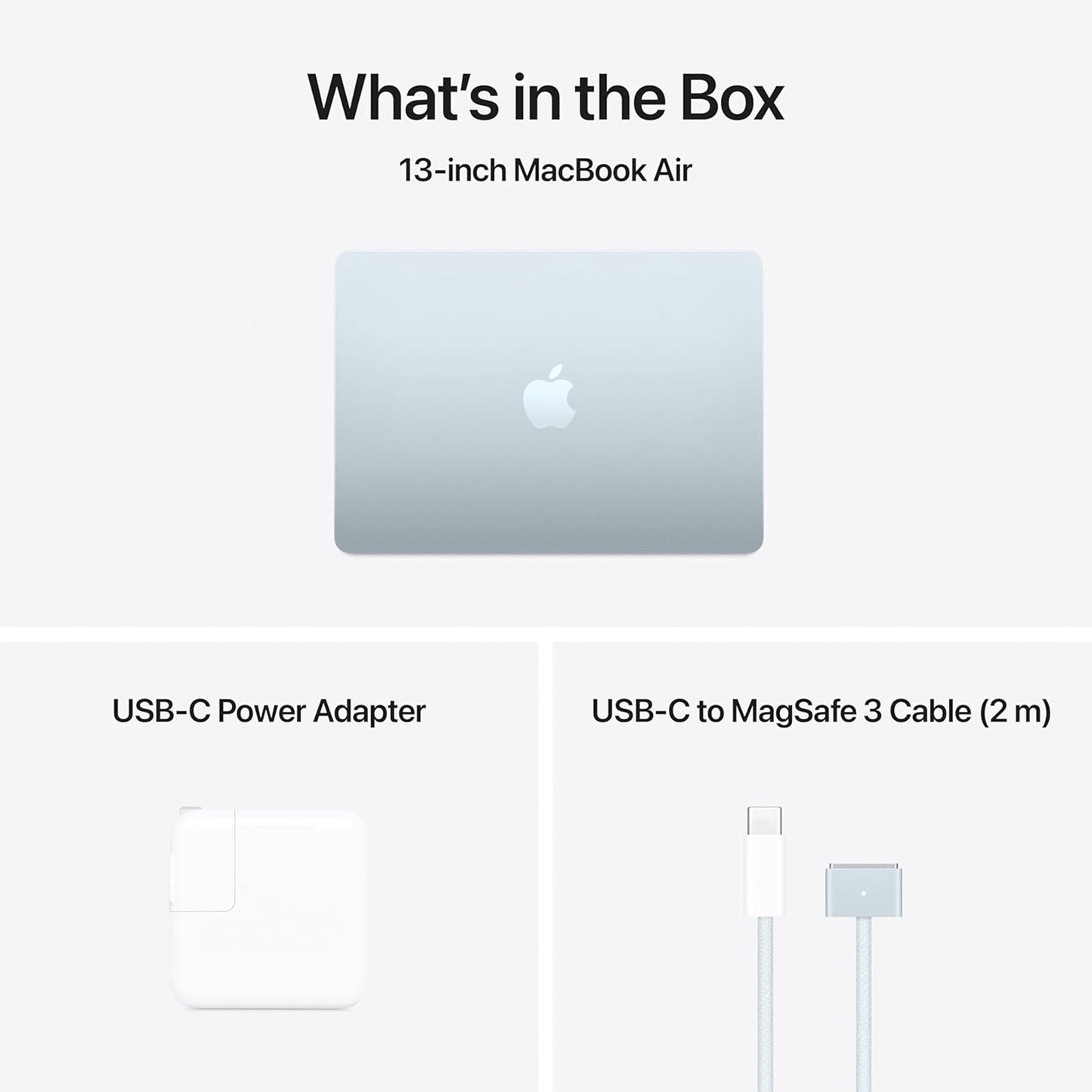 Apple MacBook AIR 13 NEW (2024) Apple M3 (512GB/24GB) 8Core CPU & 10Core GPU Retina True Tone - Sky Blue