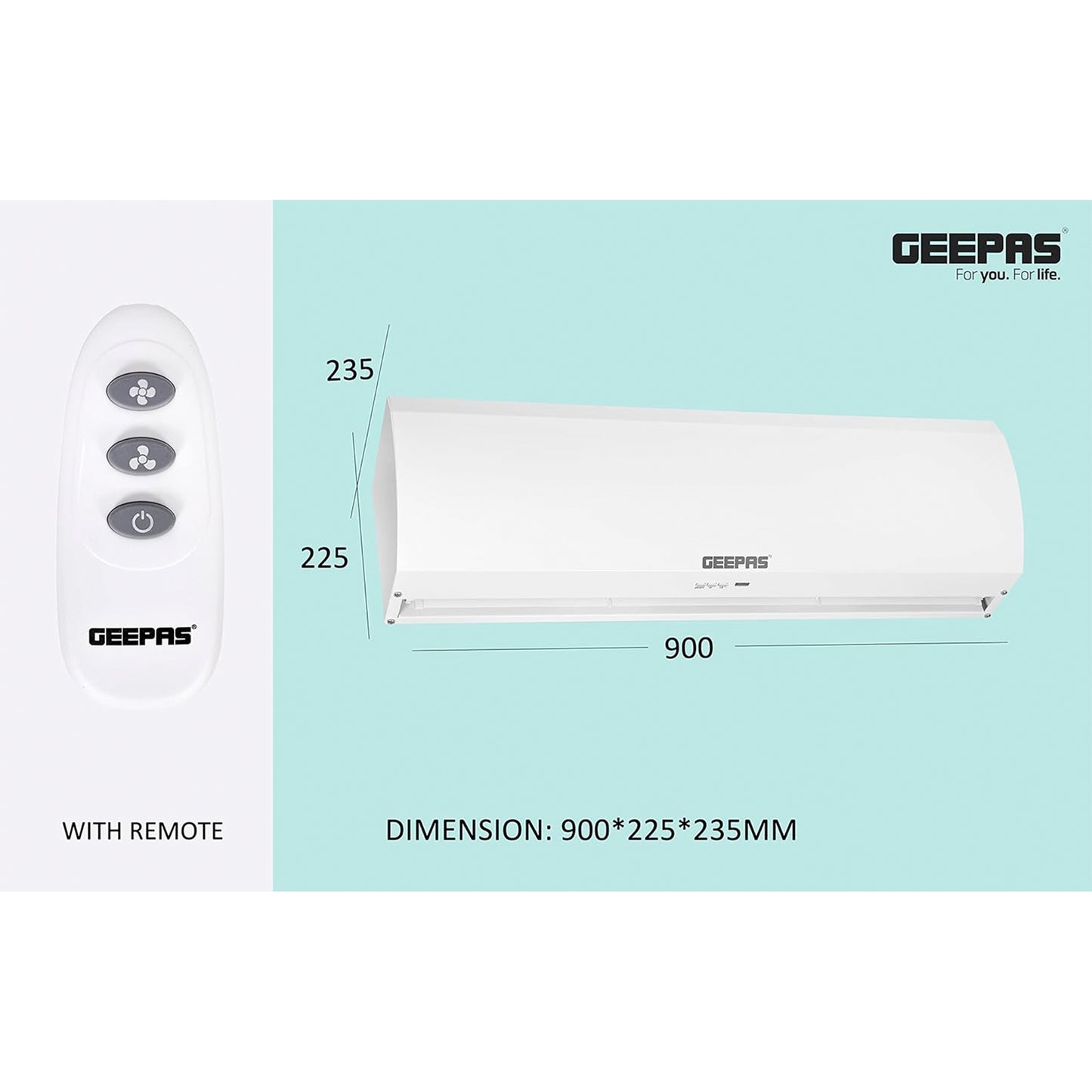 Geepas Air Curtain, 2 Speed Setting, Low Noise (GCT1213CFM)