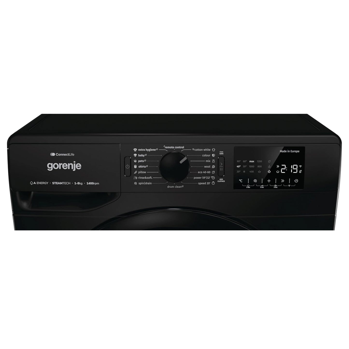 Washing Machine- Gorenje-8Kg-Black (WPNEI84A1SW/B)