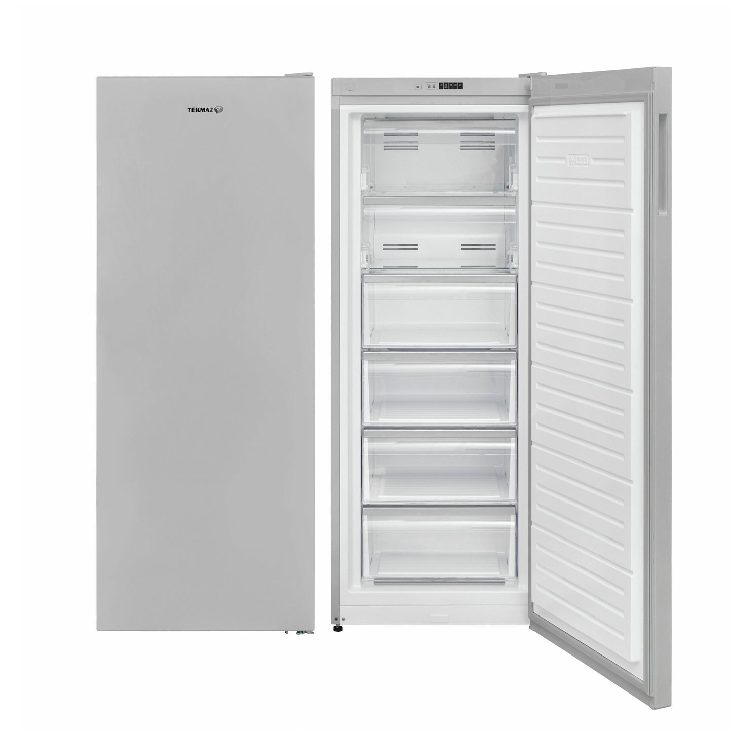 Tekmaz upright freezer, 5 drawers, 182 liters – silver