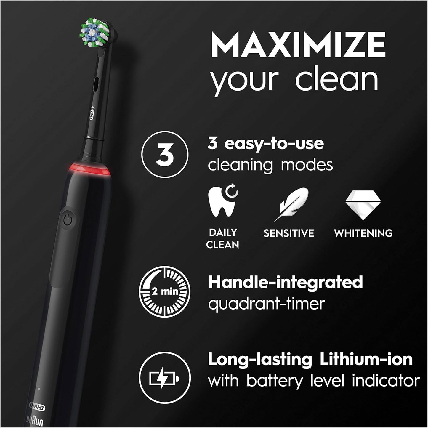 Oral-B Pro 3 Electric Toothbrushes For Adults (D505.513.3X)