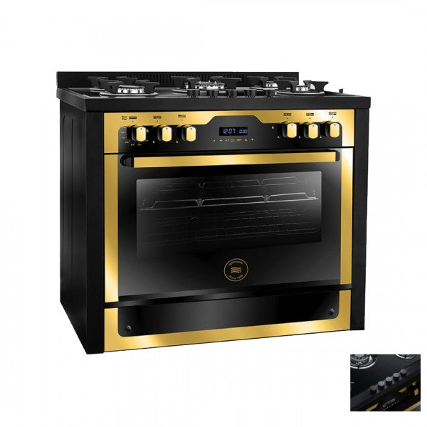 Samix Unionaire I-chef Gold Edition Gas Cooker 5 Burners 60*90 CM
