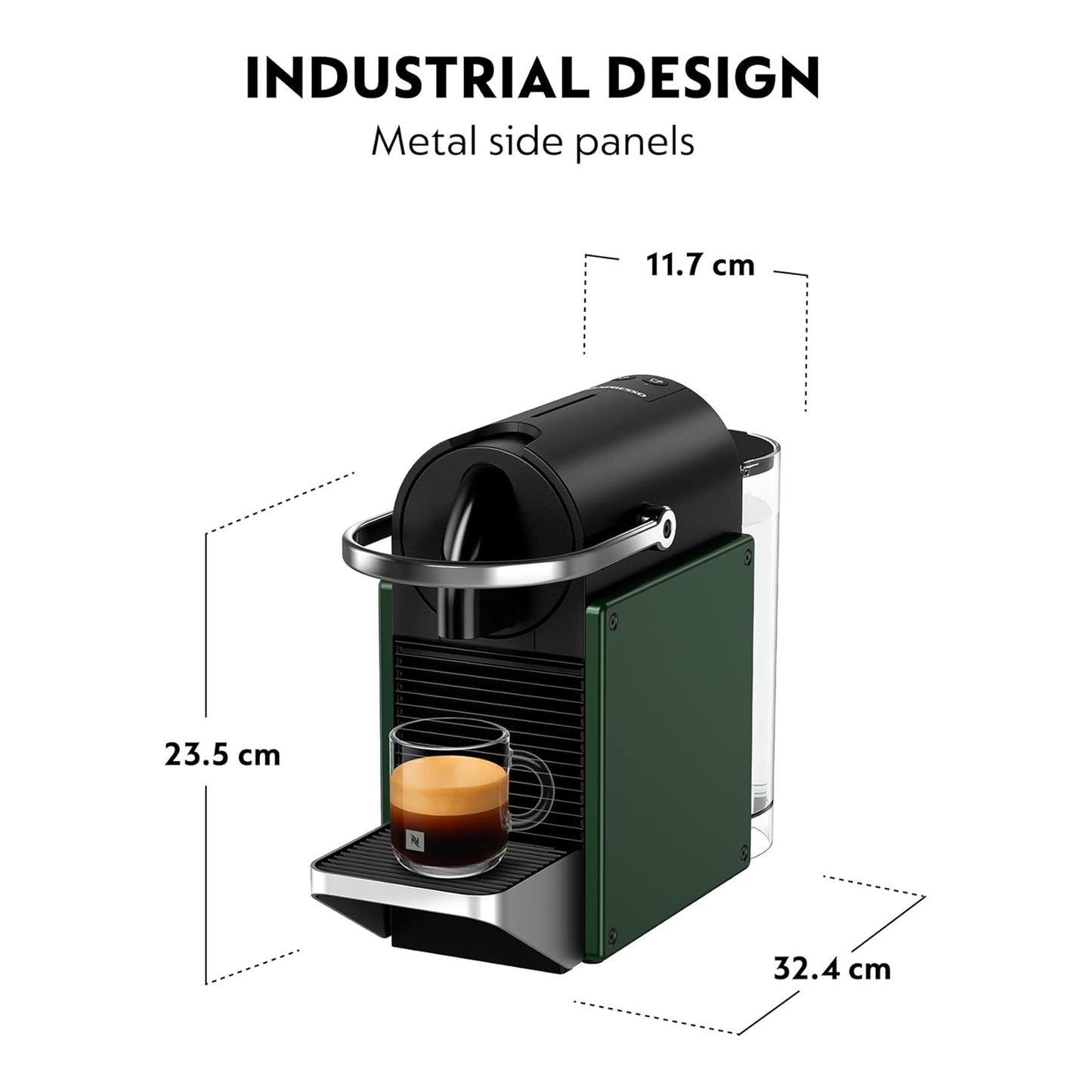Nespresso Pixie coffee machine by Nespresso, Dark Green