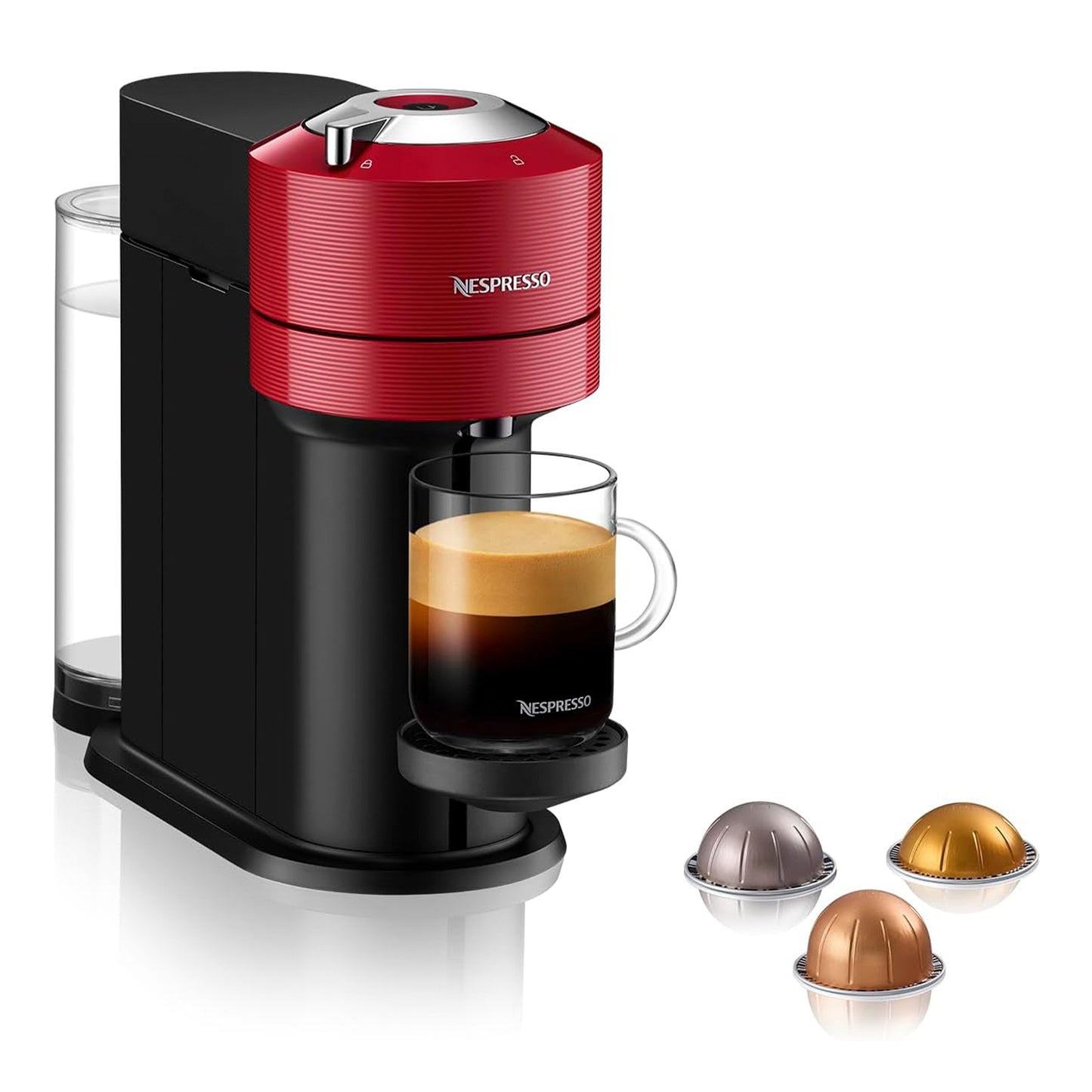 Nespresso Vertuo Next coffee machine by Nespresso, Cherry Red