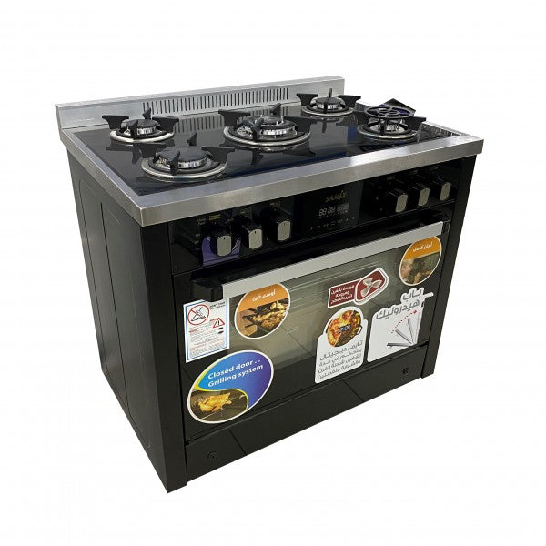 Samix Gas Cooker I COOK PRO *60*90cm Securit glass