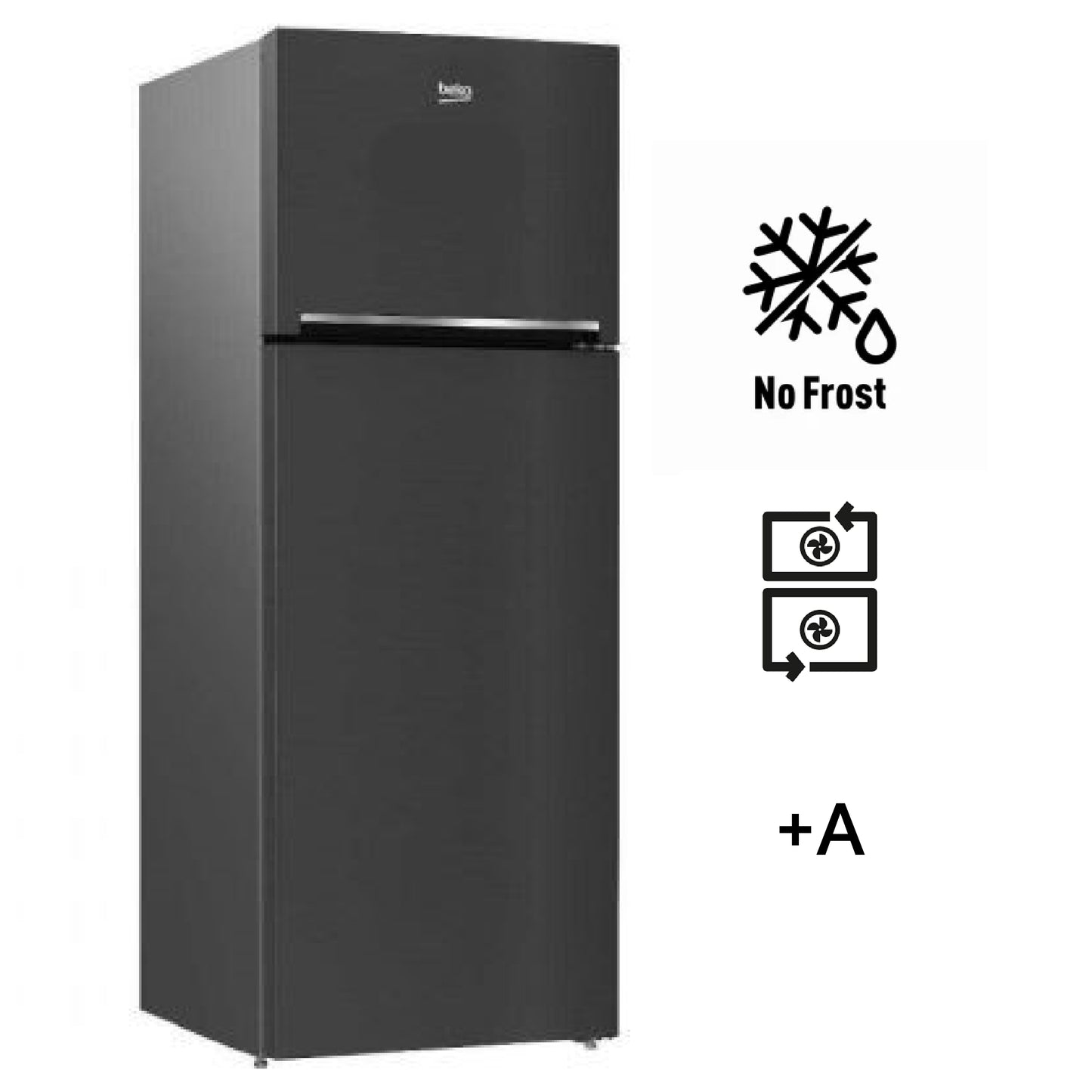 Beko Refrigerator A+ 408 L Dark inox Inverter (RDNG551M20TXBR)