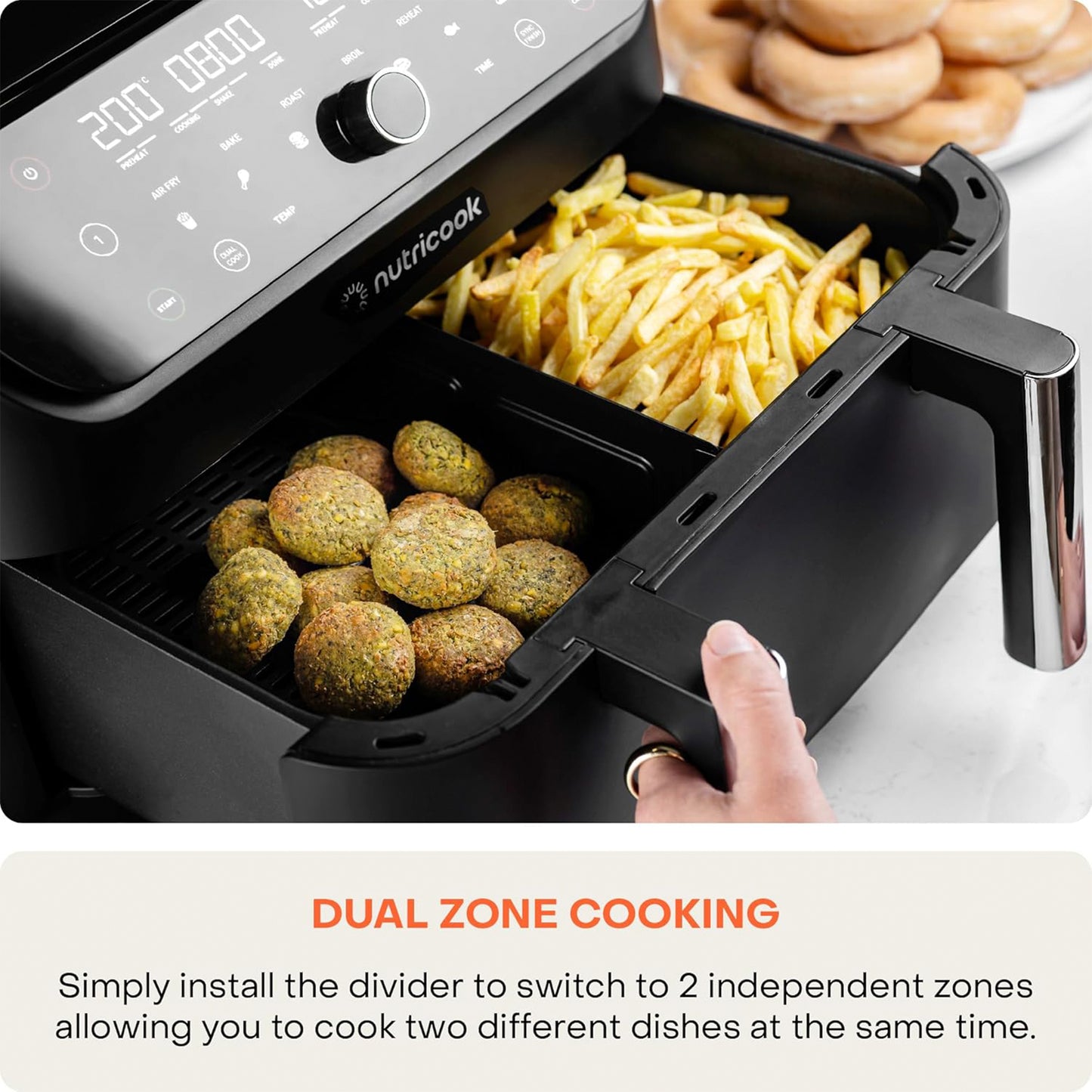 NUTRICOOK Air Fryer Duo 2 Flexzone (NC-AFD285)