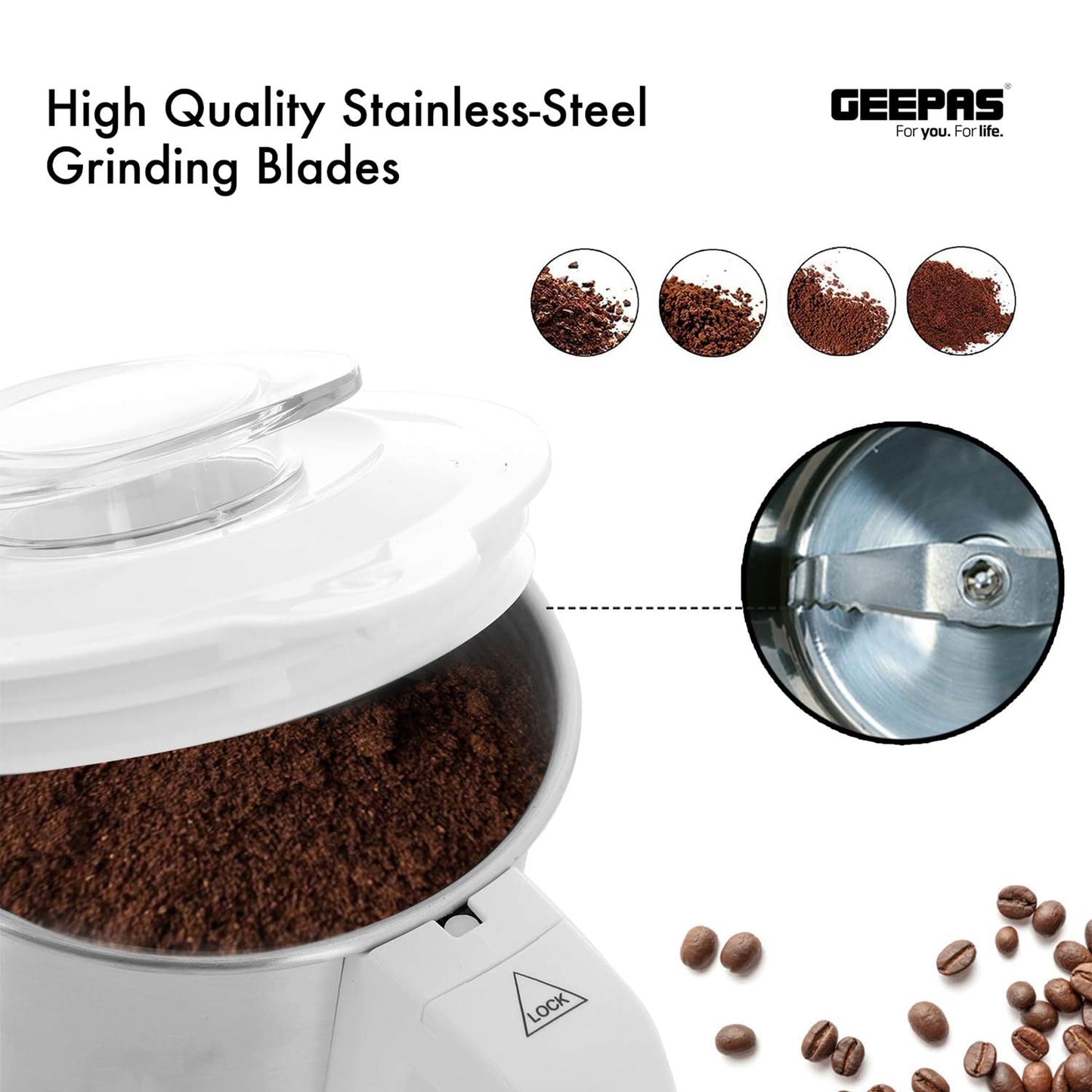 Geepas Coffee Grinder 300ml 450W (GCG6105)