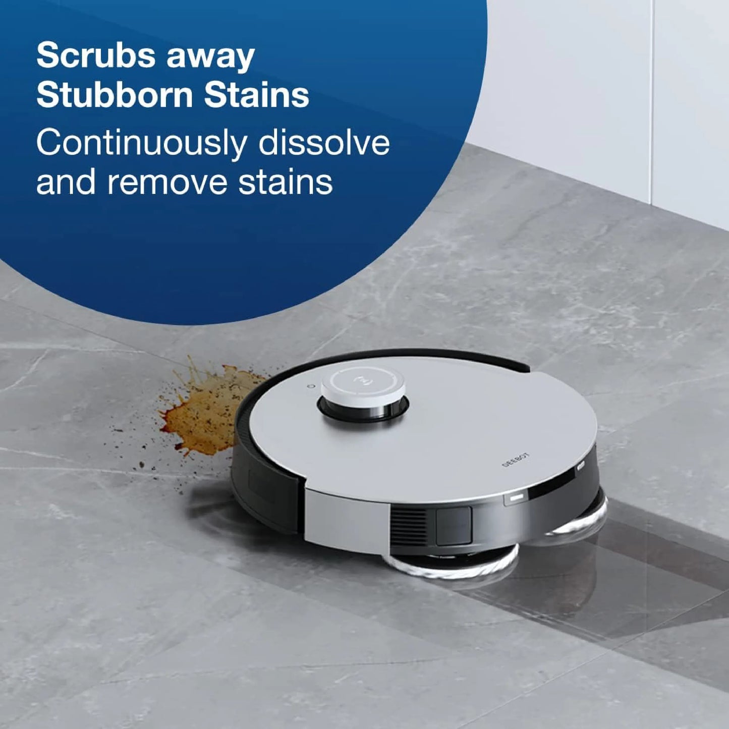 ECOVACS Grey Washable Mop Pad With Stripes - for Deebot X1 Series