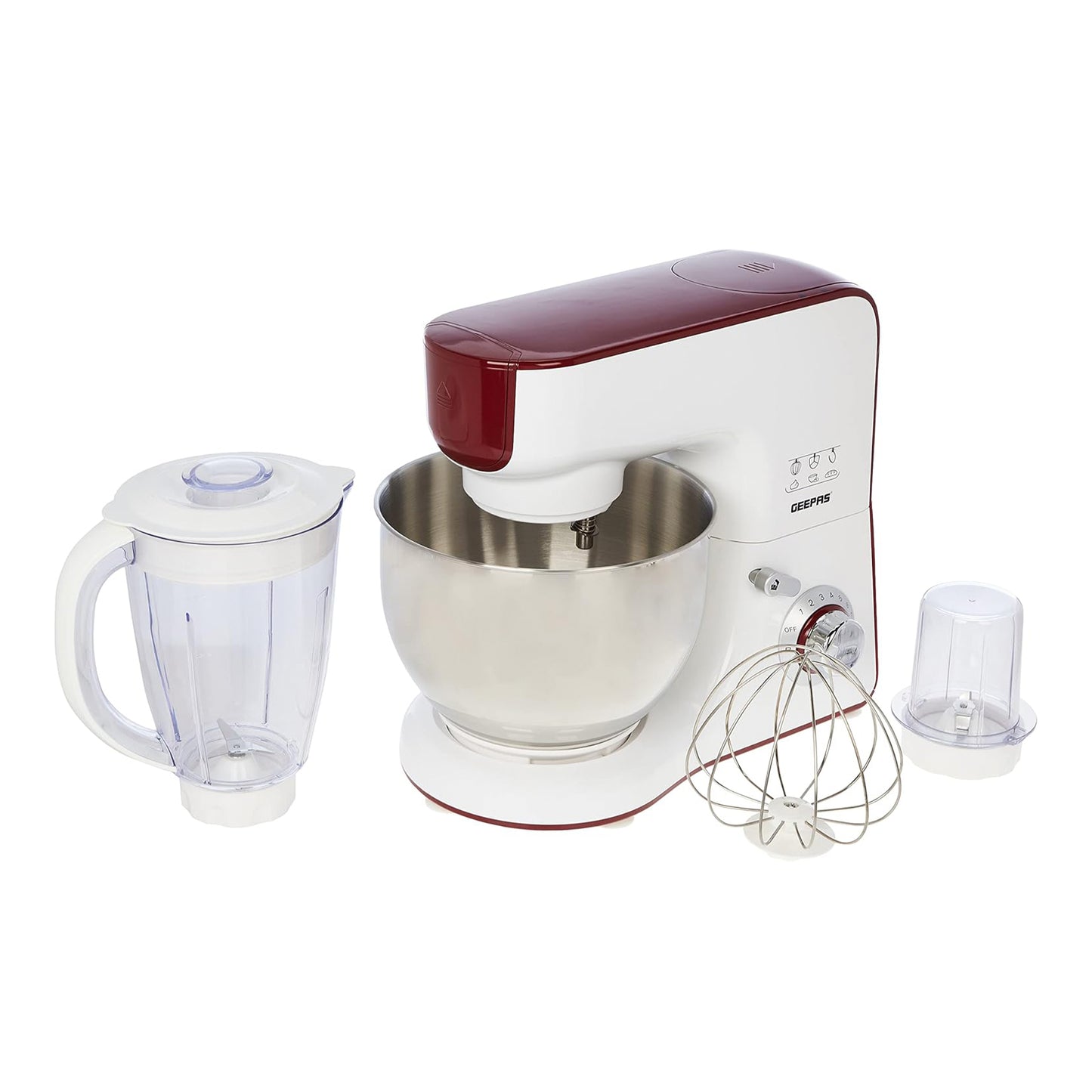Geepas 5 In 1 Stand Mixer 800W (GSM43011)
