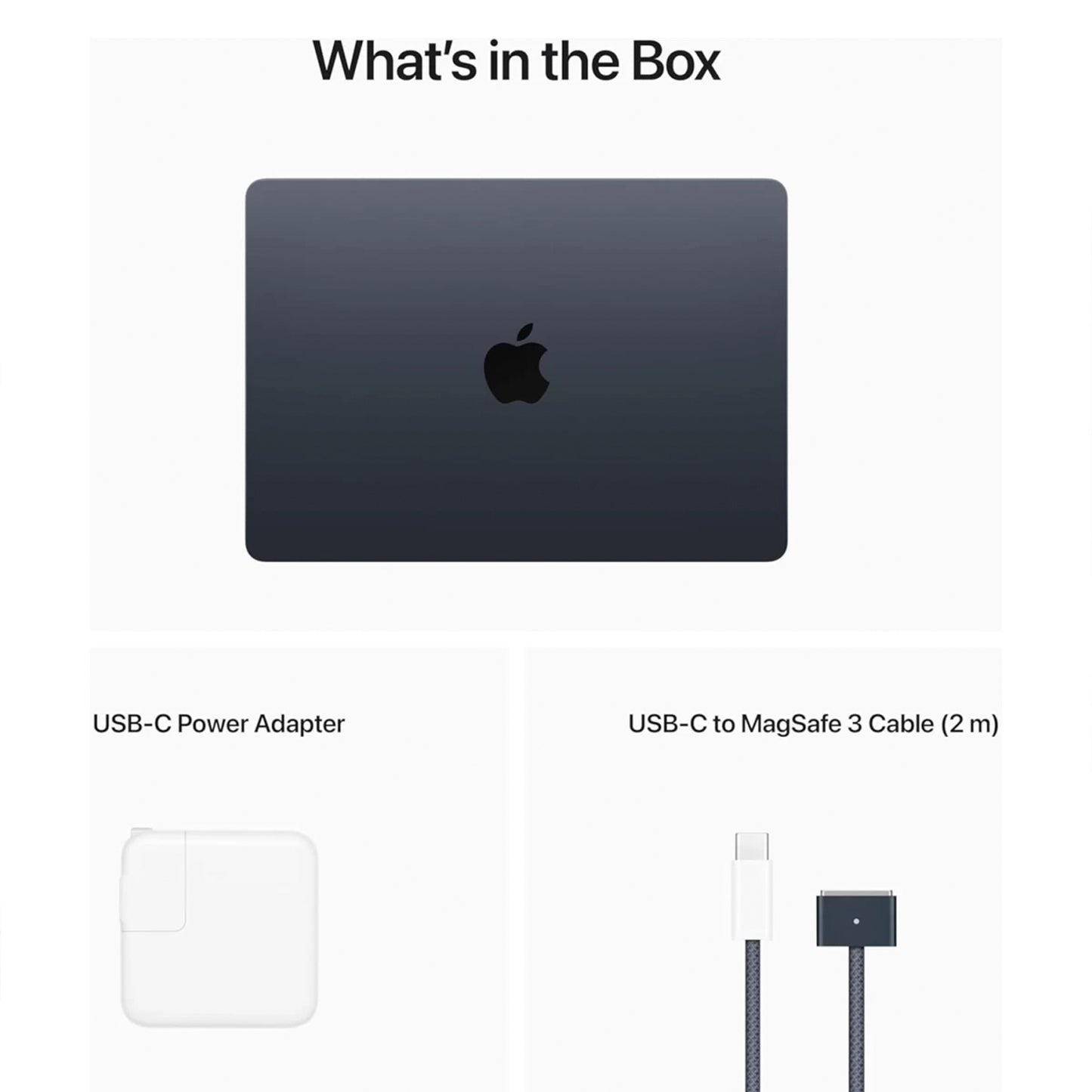 Apple NEW MacBook AIR 13 (2022) Apple M2 (256GB/16GB) 8Core CPU & 8Core GPU Retina True Tone , Midnight