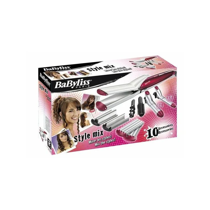 Babyliss Multi Styler 10-In-1 Ceramic Brush, Purple 10-in-1 Ceramic Brush (MS22SDE)