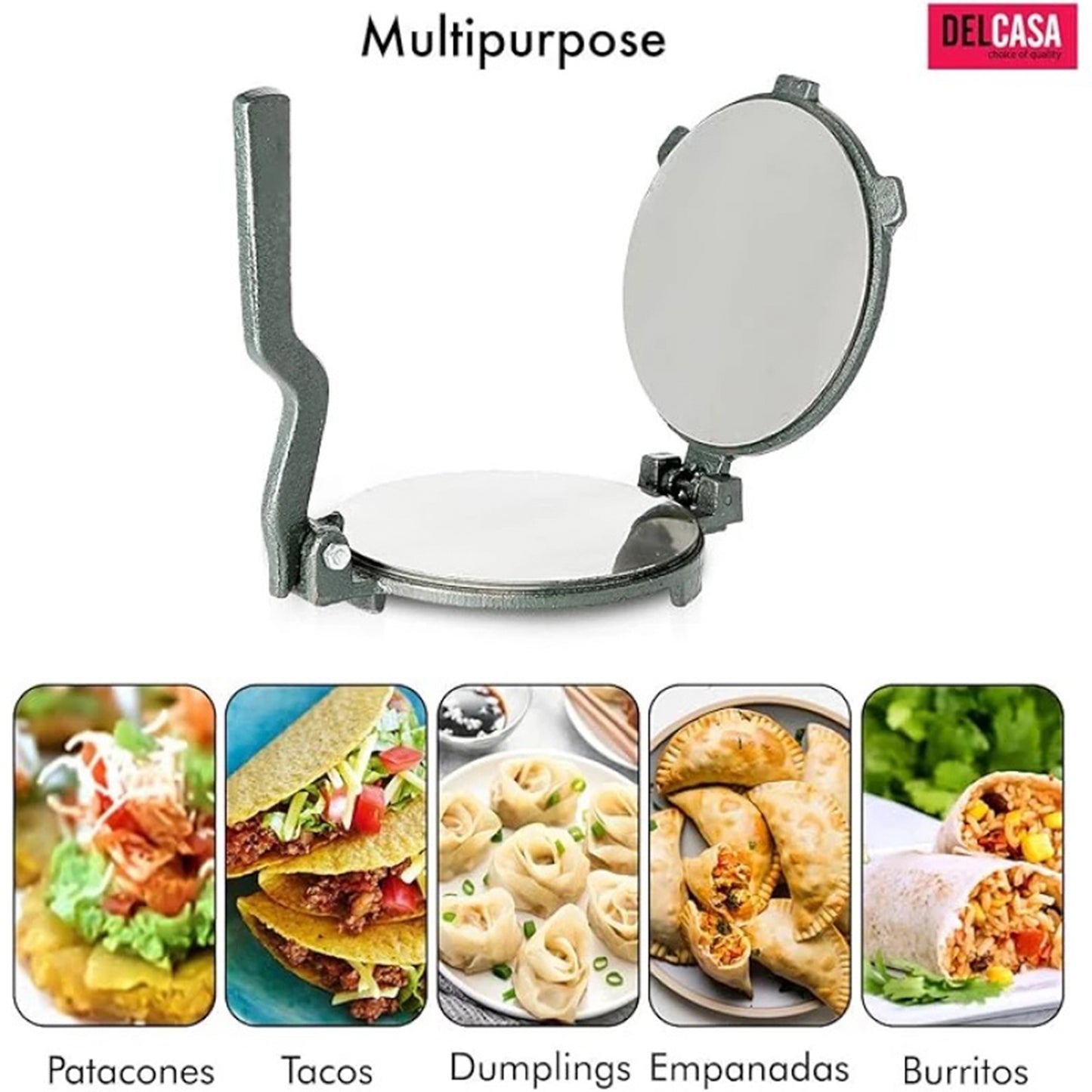 Delcasa Mexican Style Tortilla Press (DC1503)