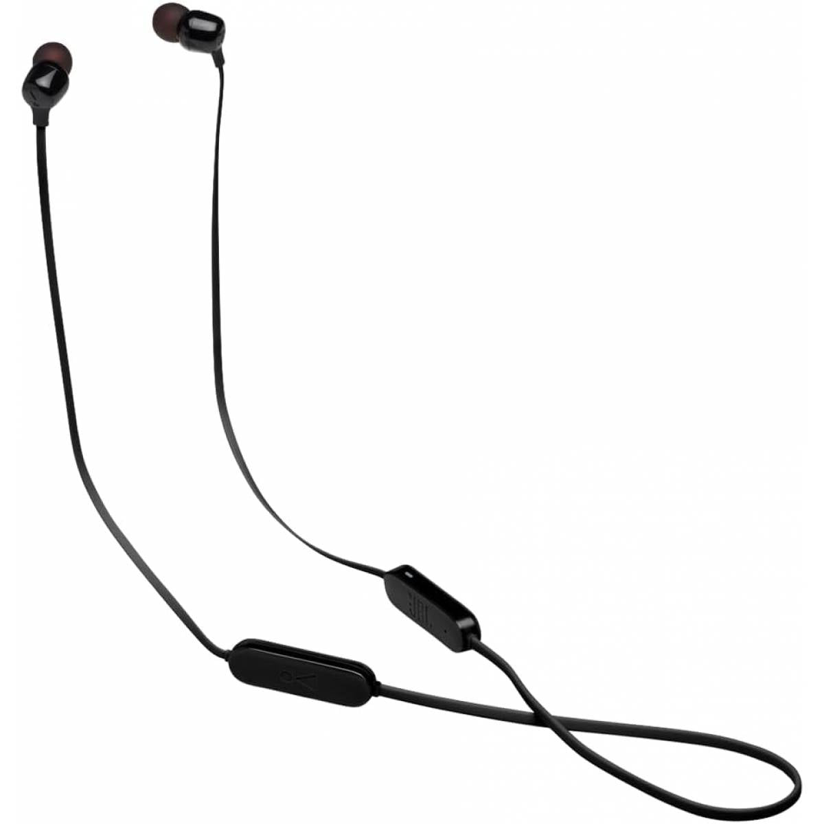JBL Tune 125BT Wireless In-Ear Headphones, Pure Bass Sound, Lossless 5.0 Bluetooth, 16H Battery, Magnetic Cable, Multi-Point Connection, Voice Assistant, 3-Button Remote with Mic - Black