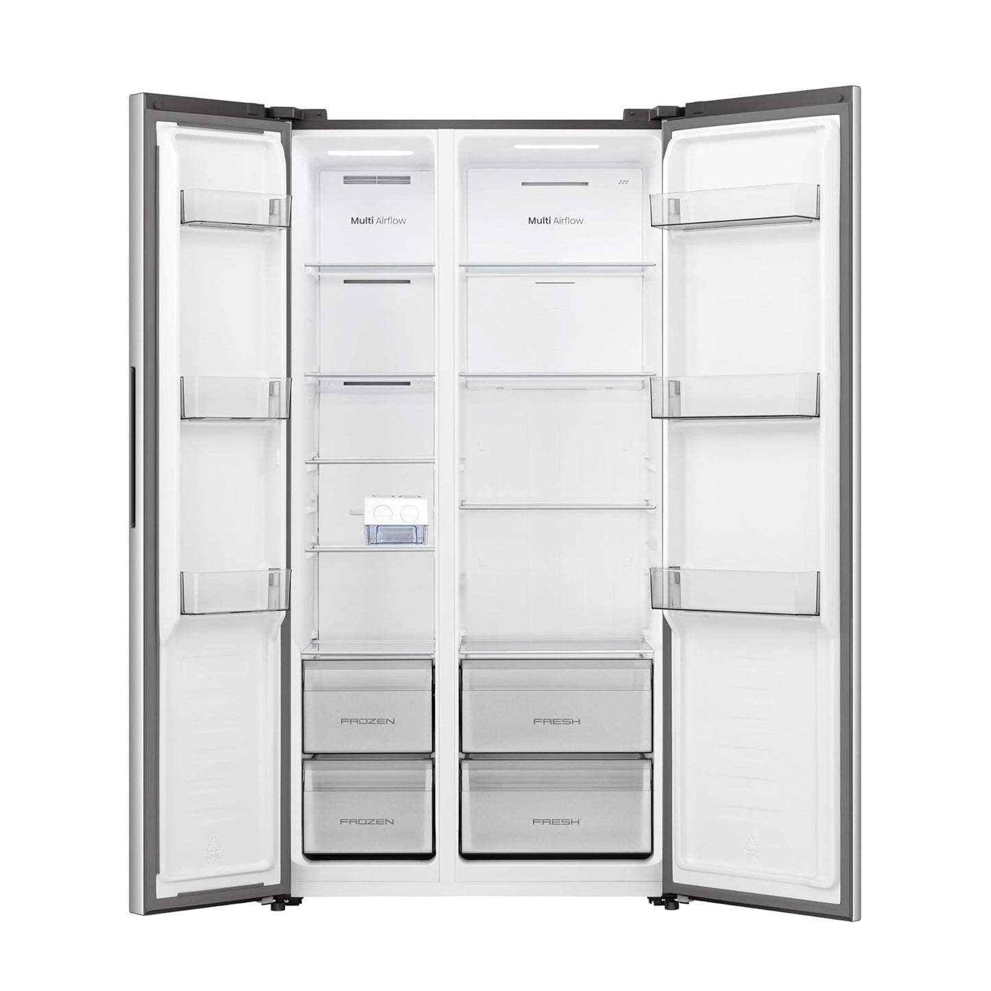 Hisense 670 Liter Refrigerator Side By Side A+ Energy Efficiency Silver Model RS3P725NAI -1 Years Full & 5 Years Compressor Warranty