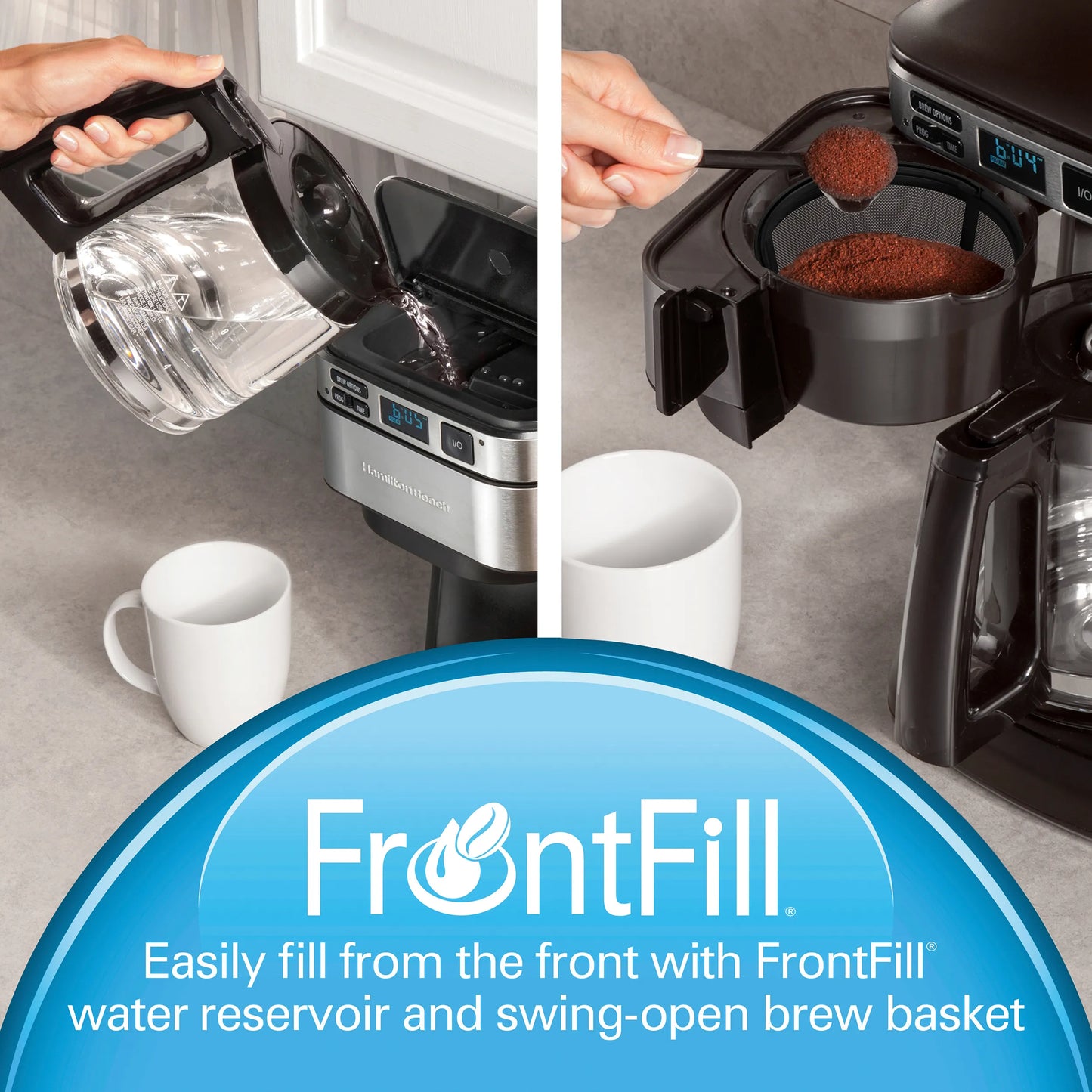 Hamilton Beach Frontfill 12 Cup Programmable Coffee Maker (46310-ME)
