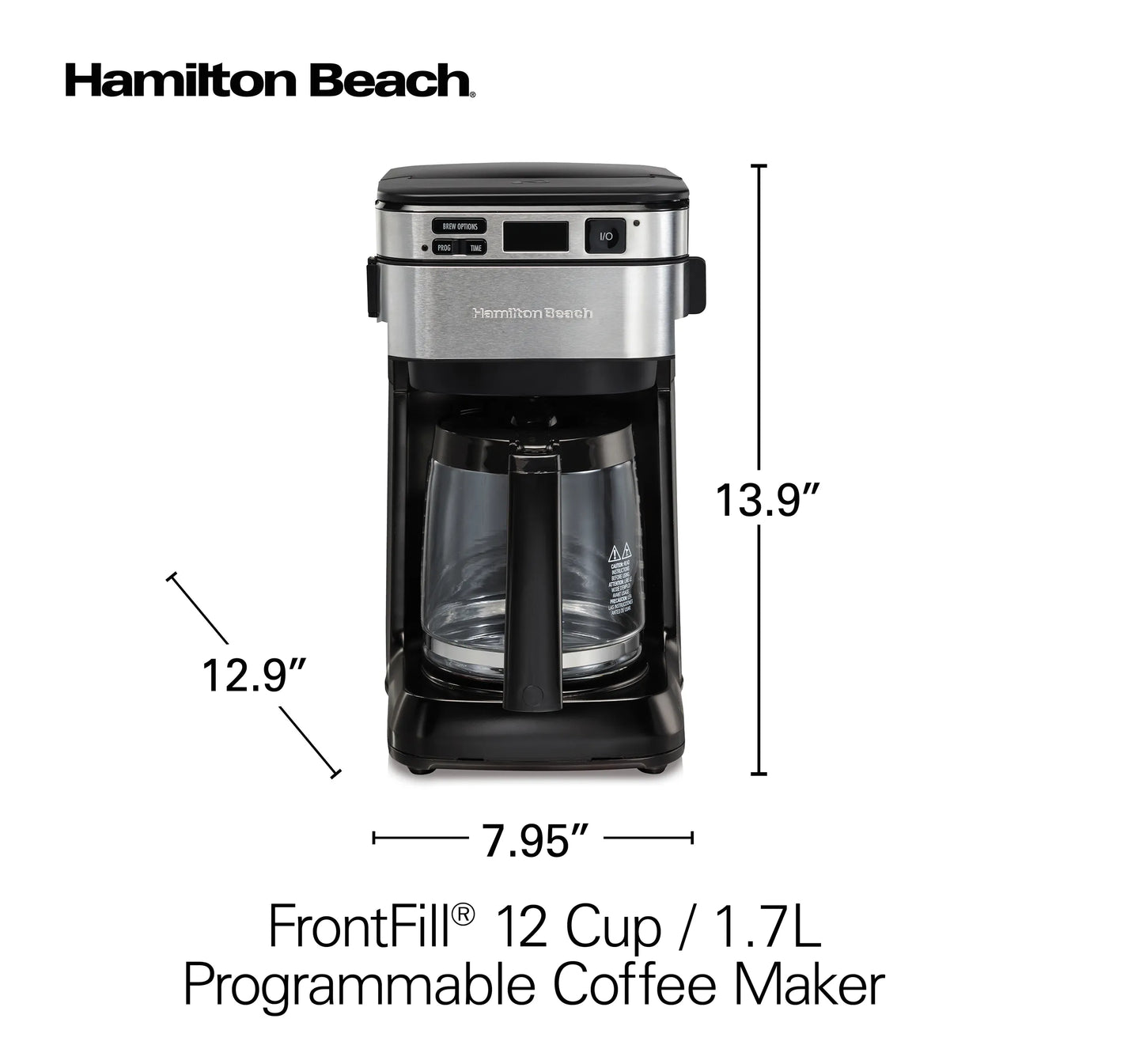 Hamilton Beach Frontfill 12 Cup Programmable Coffee Maker (46310-ME)