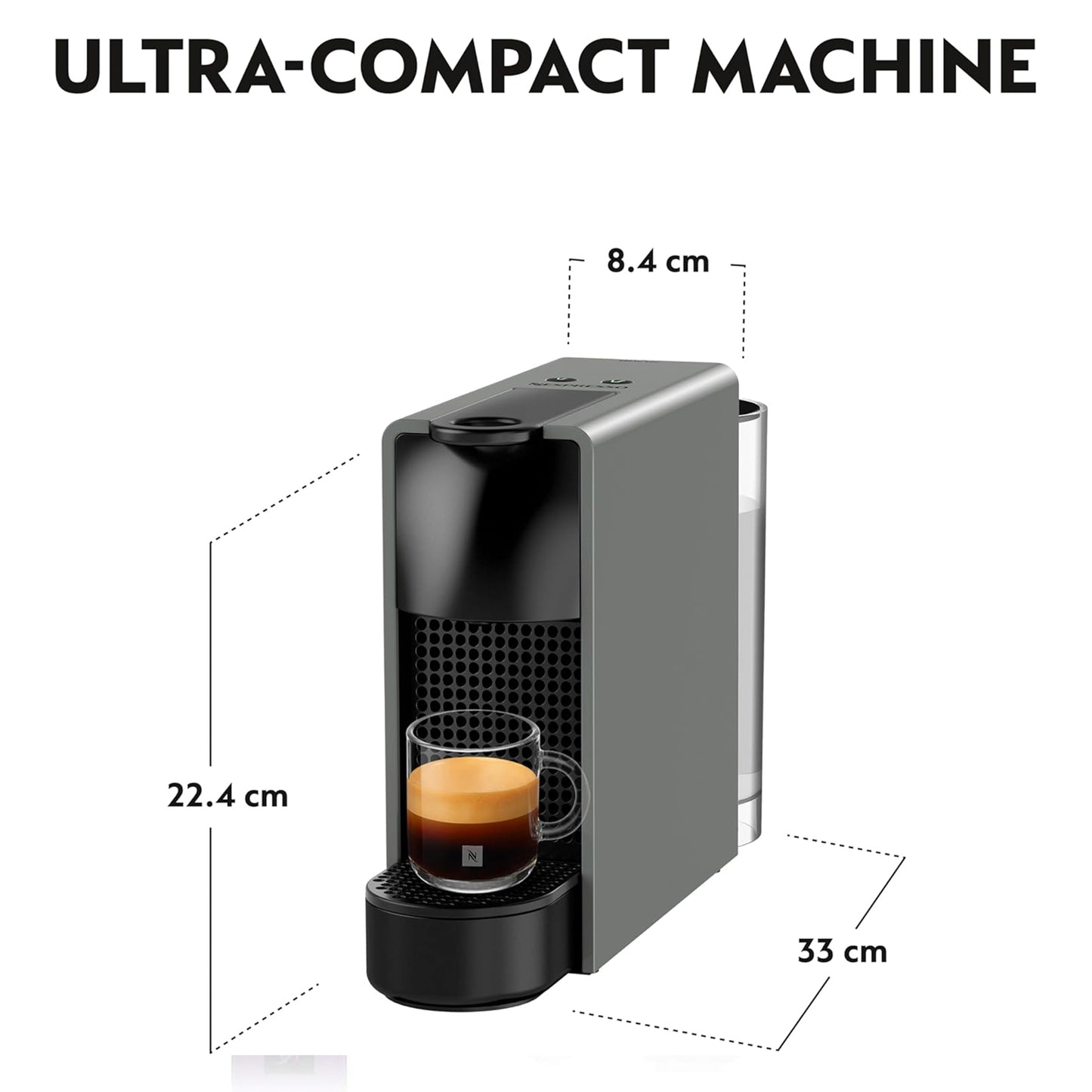 Nespresso Essenza Mini coffee machine by Nespresso, Grey