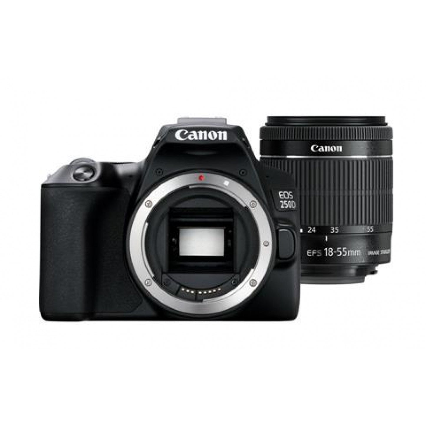 Canon EOS 250D + EF-S 18-55mm f/3.5-5.6 III SLR Camera Kit 24.1 MP CMOS 6000 x 4000 pixels Black (3454C003AA)
